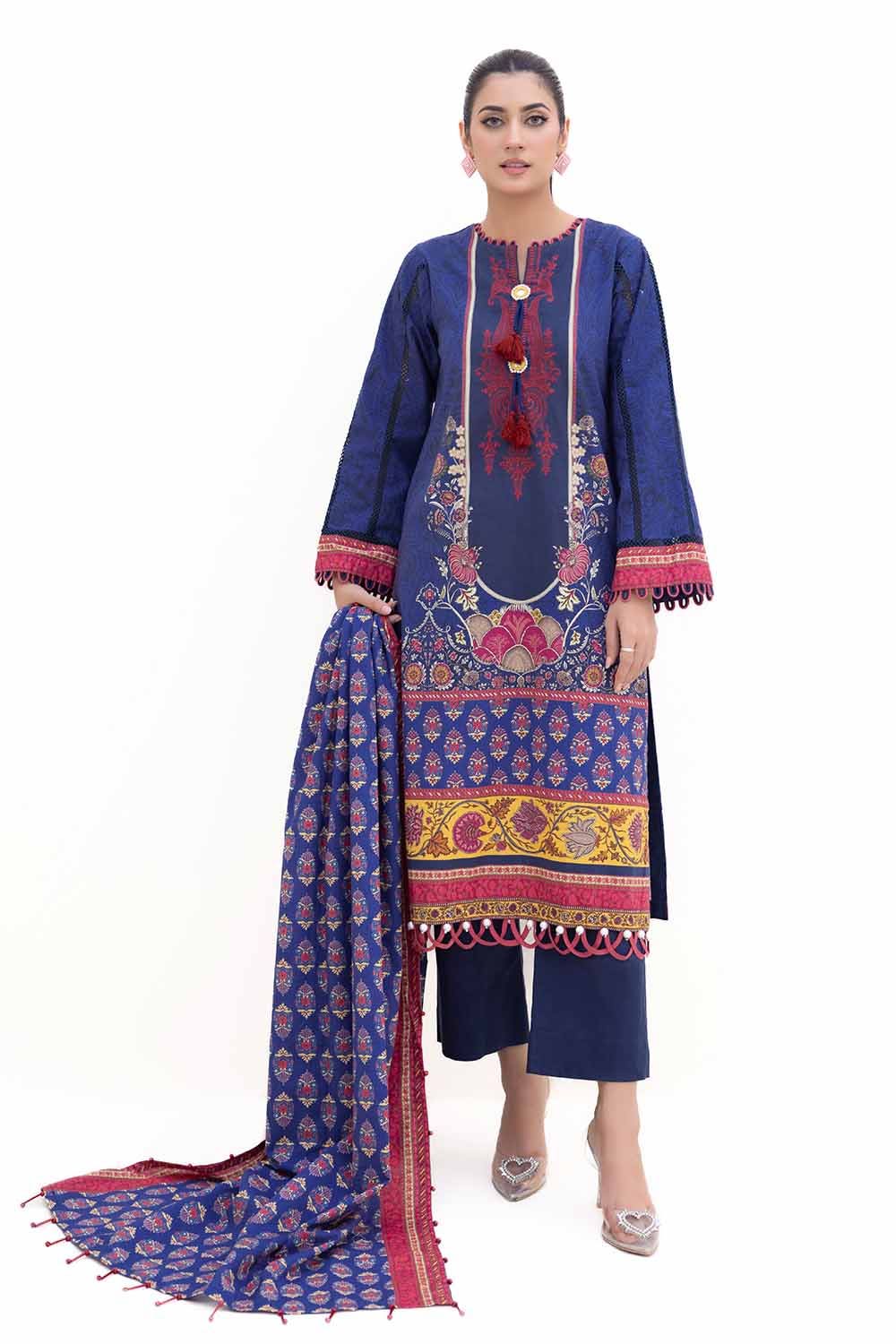 Gul Ahmed | Winter Collection 24 | Khaddar Dupatta K-42018 T - Official Gul Ahmed stockist in UK - Sakeena London