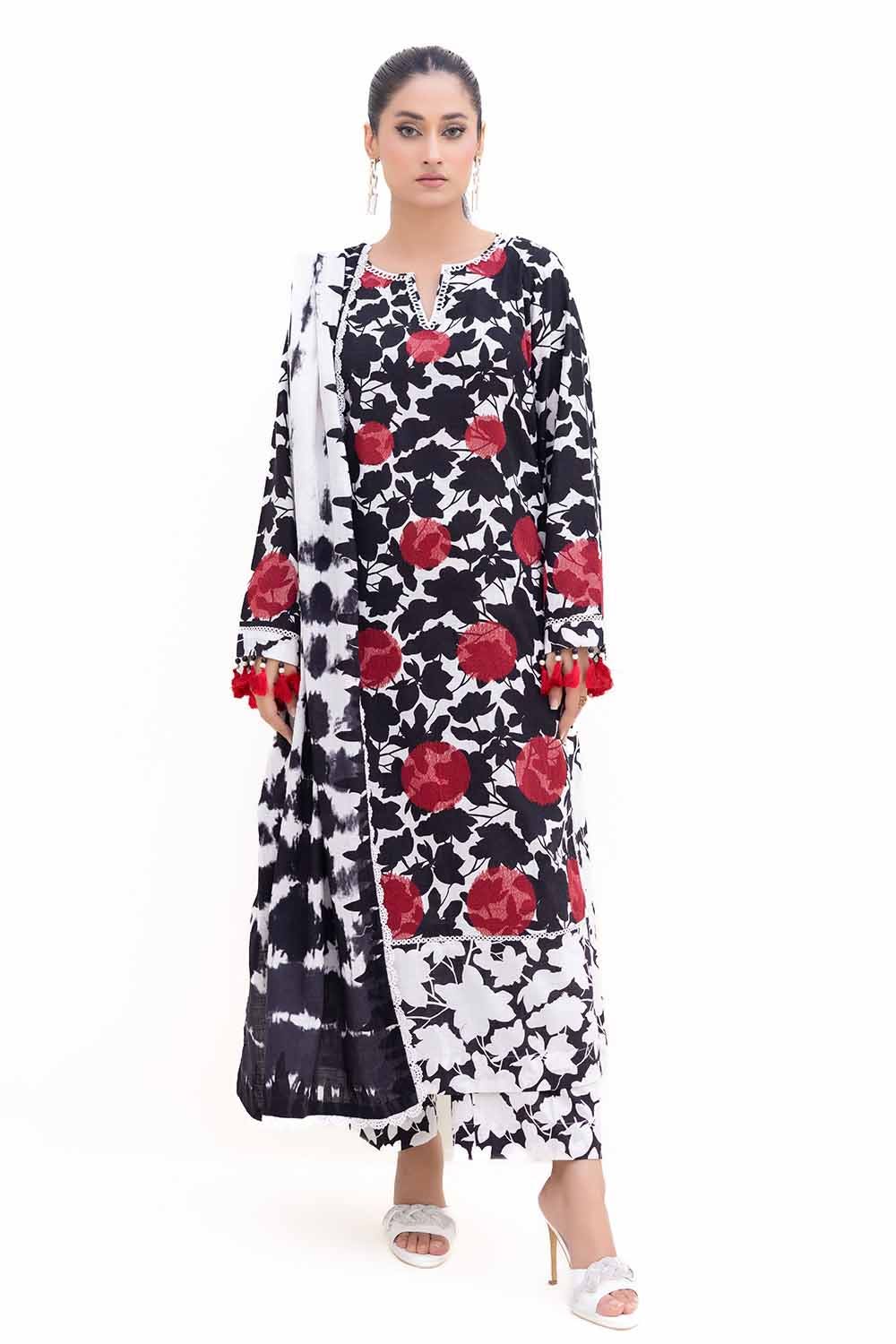 Gul Ahmed | Winter Collection 24 | Khaddar Dupatta K-42019 T - Official Gul Ahmed stockist in UK - Sakeena London