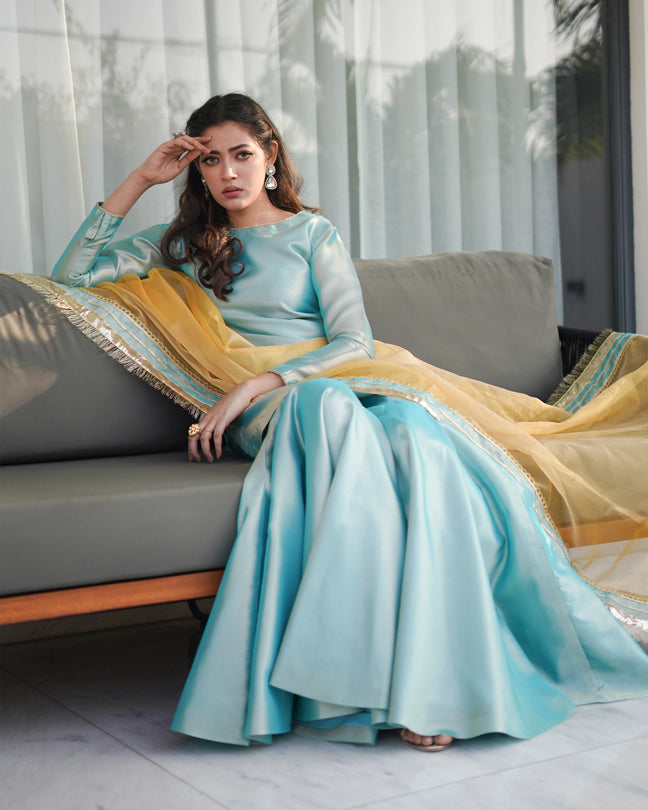 Zar | Gharara Formals | Yellow - Official Zar stockist in UK - Sakeena London