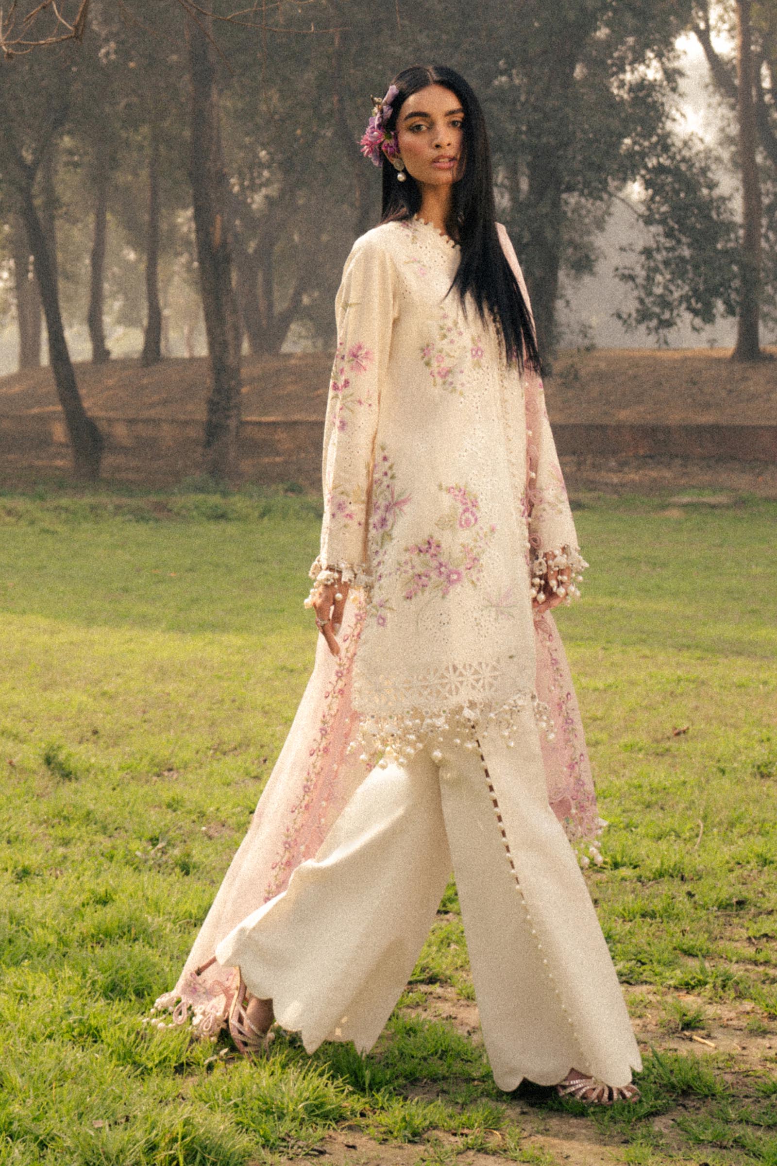Sana Safinaz | Luxury Lawn 25 | L251-001A-3CT - Official Sana Safinaz stockist in UK - Sakeena London