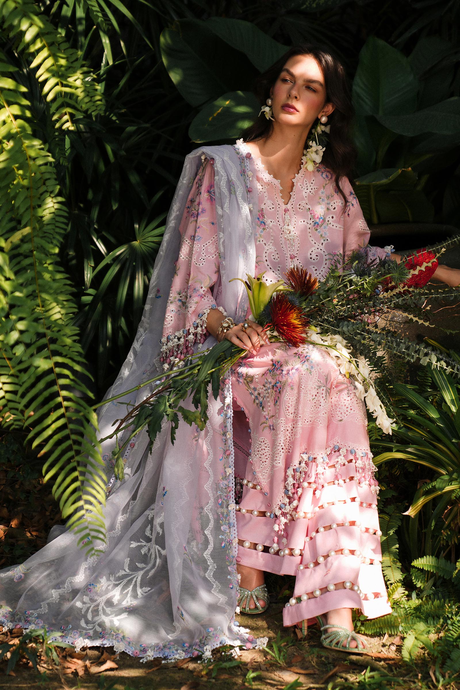 Sana Safinaz | Luxury Lawn 25 | L251-001B-3CT - Official Sana Safinaz stockist in UK - Sakeena London