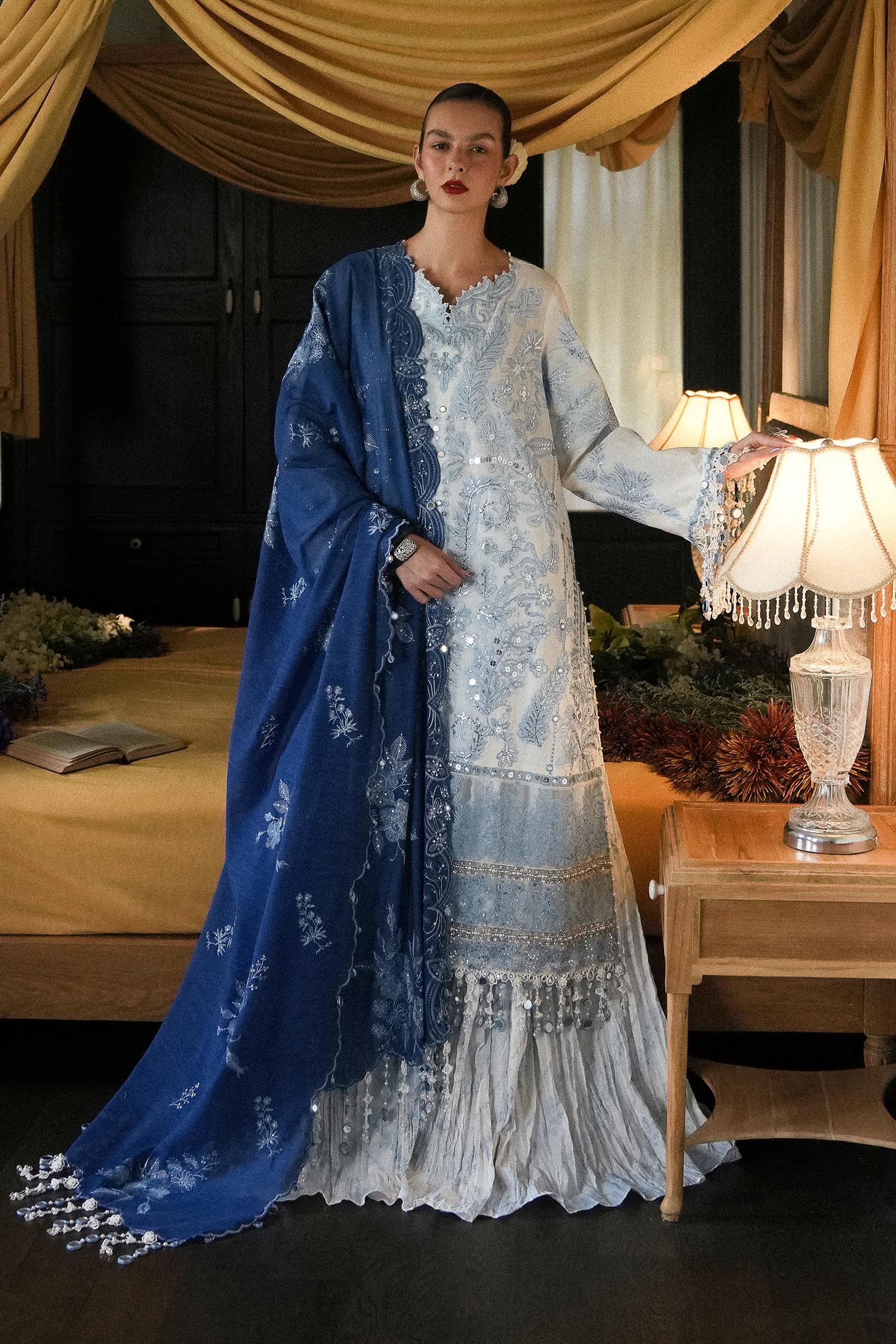 Sana Safinaz | Luxury Lawn 25 | L251-002A-3DI - Official Sakeena London stockist in UK - Sakeena London