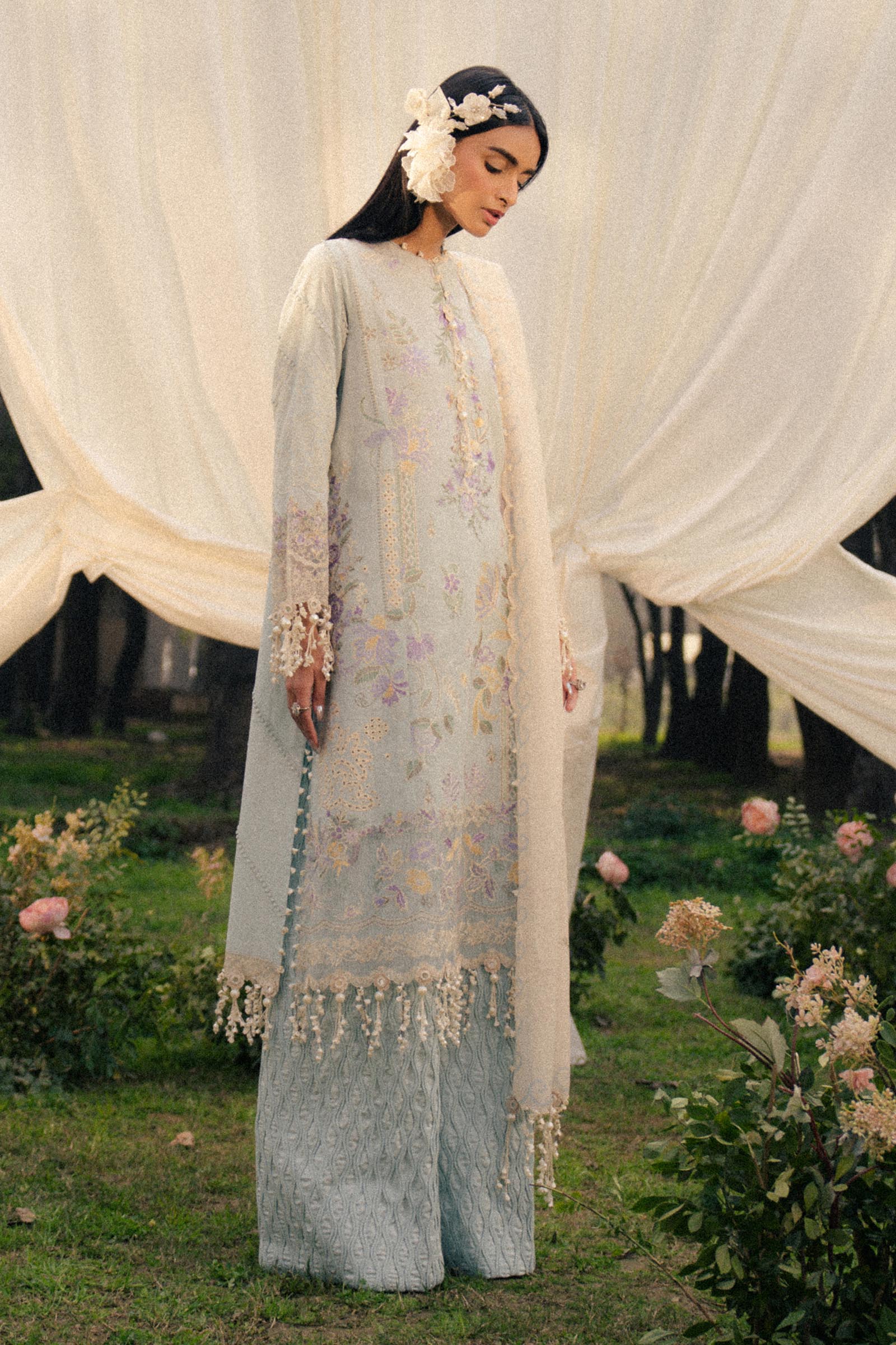 Sana Safinaz | Luxury Lawn 25 | L251-003B-3DI - Official Sana Safinaz stockist in UK - Sakeena London