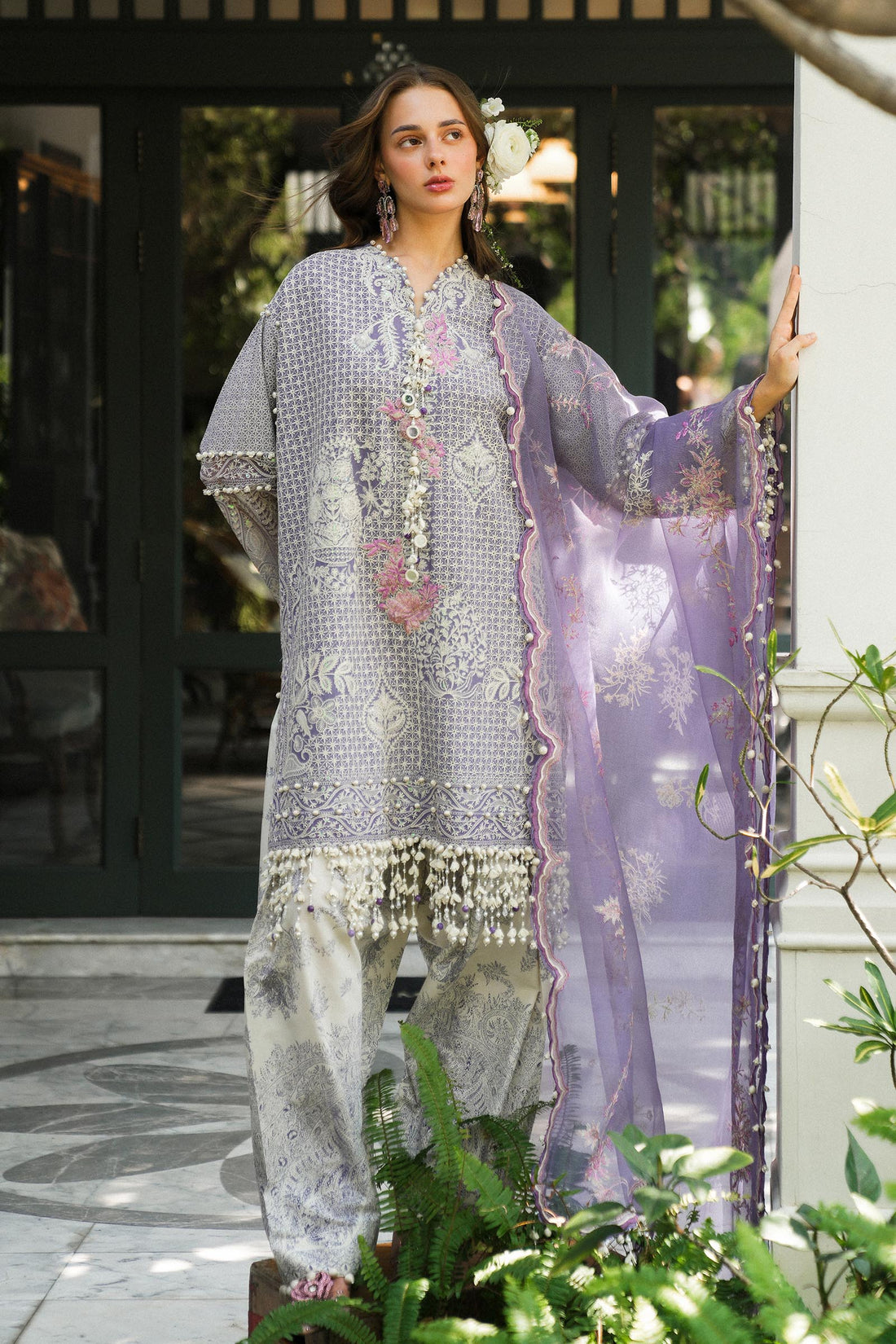 Sana Safinaz | Luxury Lawn 25 | L251-004B-3CT - Official Sana Safinaz stockist in UK - Sakeena London