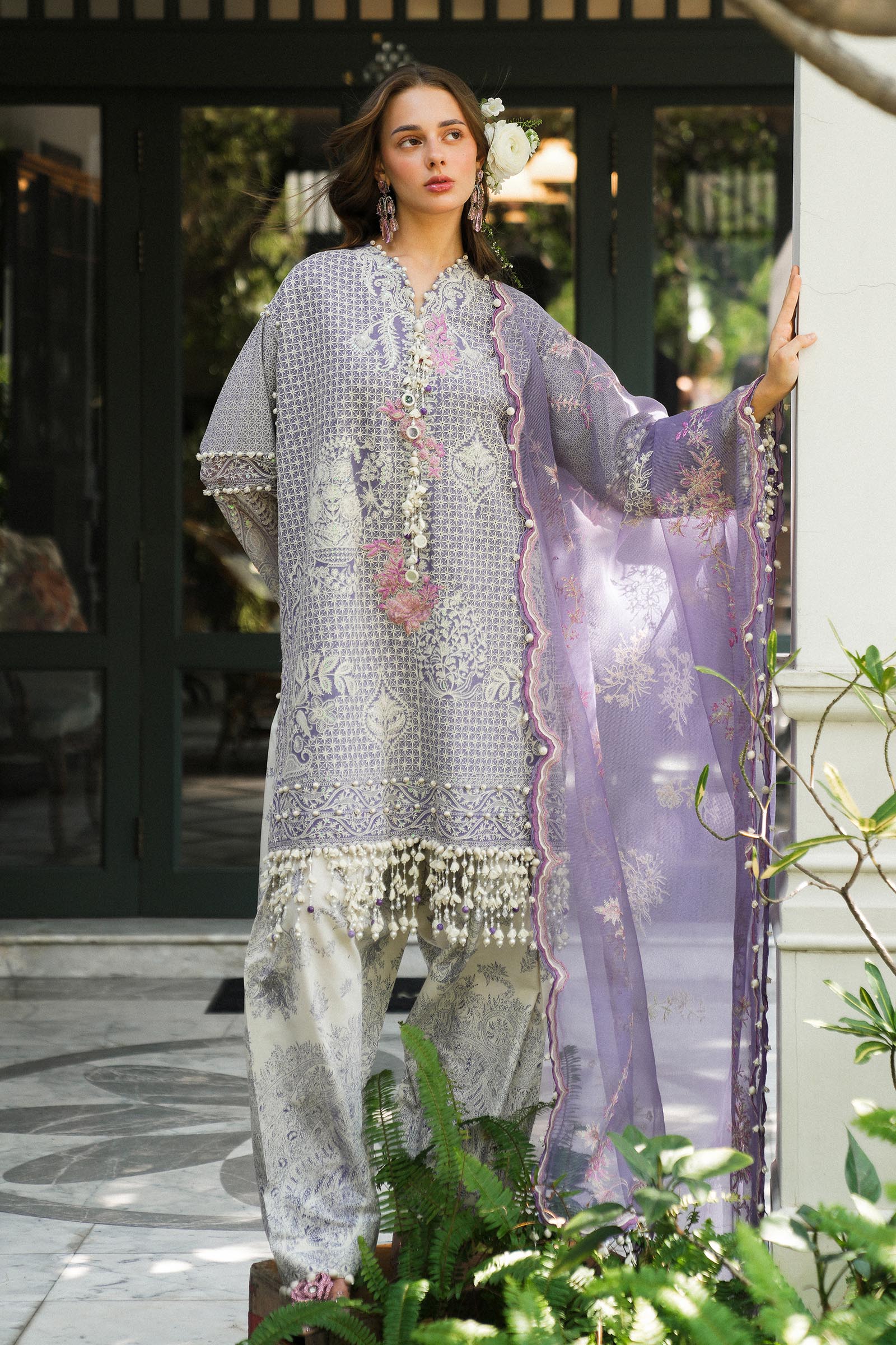 Sana Safinaz | Luxury Lawn 25 | L251-004B-3CT - Official Sana Safinaz stockist in UK - Sakeena London