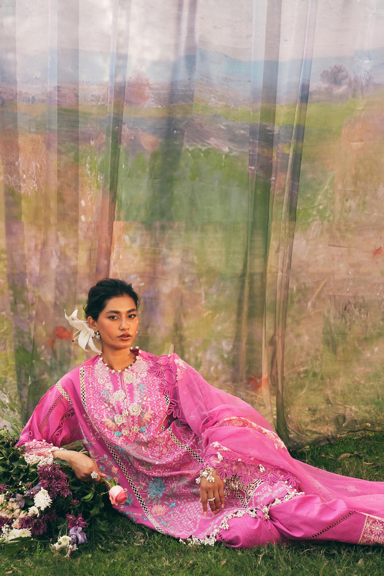 Sana Safinaz | Luxury Lawn 25 | L251-005A-3CT - Official Sana Safinaz stockist in UK - Sakeena London
