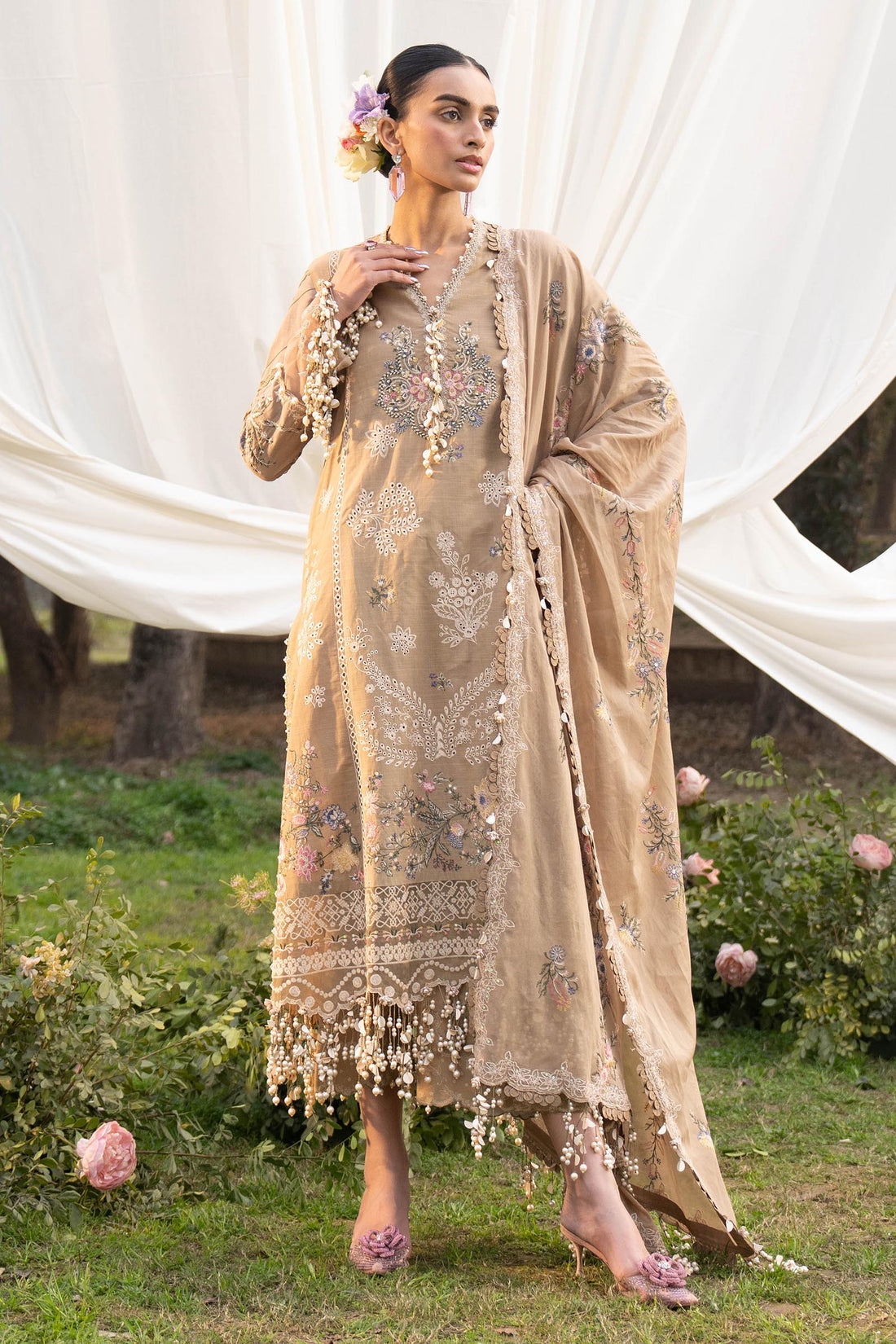 Sana Safinaz | Luxury Lawn 25 | L251-006A-3CH - Official Sana Safinaz stockist in UK - Sakeena London
