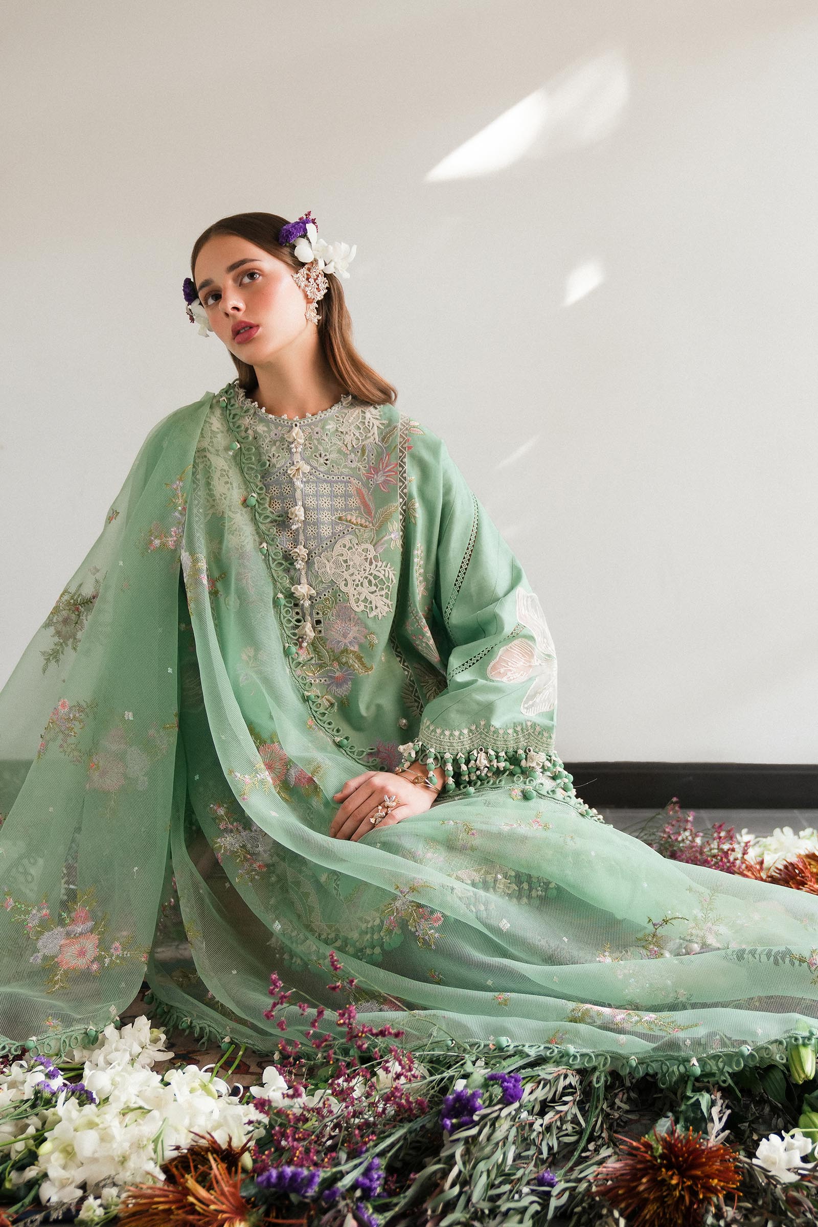 Sana Safinaz | Luxury Lawn 25 | L251-008A-3CT - Official Sana Safinaz stockist in UK - Sakeena London