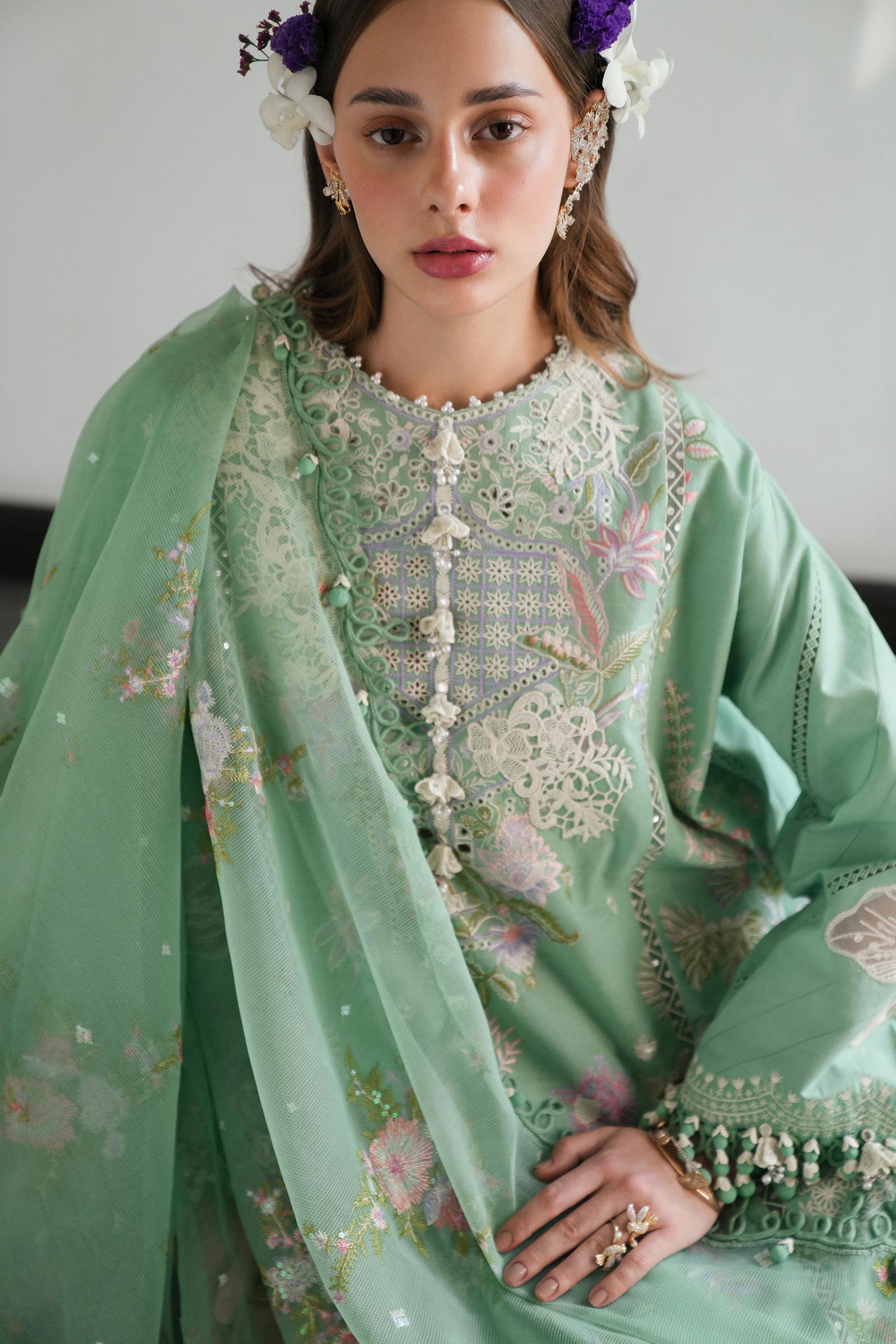 Sana Safinaz | Luxury Lawn 25 | L251-008A-3CT - Official Sana Safinaz stockist in UK - Sakeena London