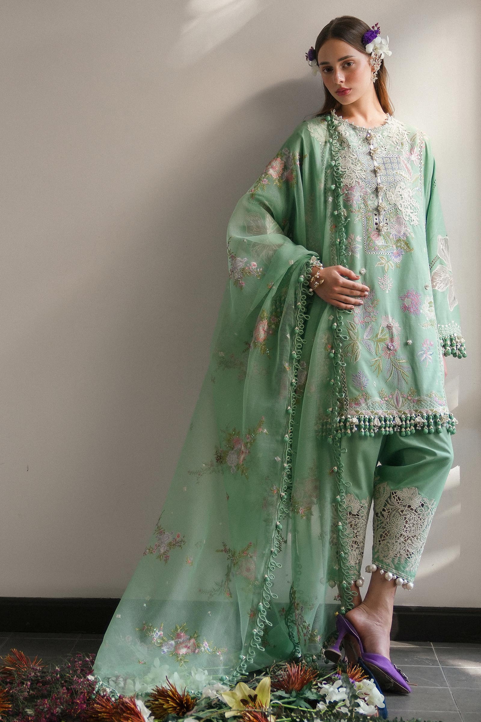 Sana Safinaz | Luxury Lawn 25 | L251-008A-3CT - Official Sana Safinaz stockist in UK - Sakeena London