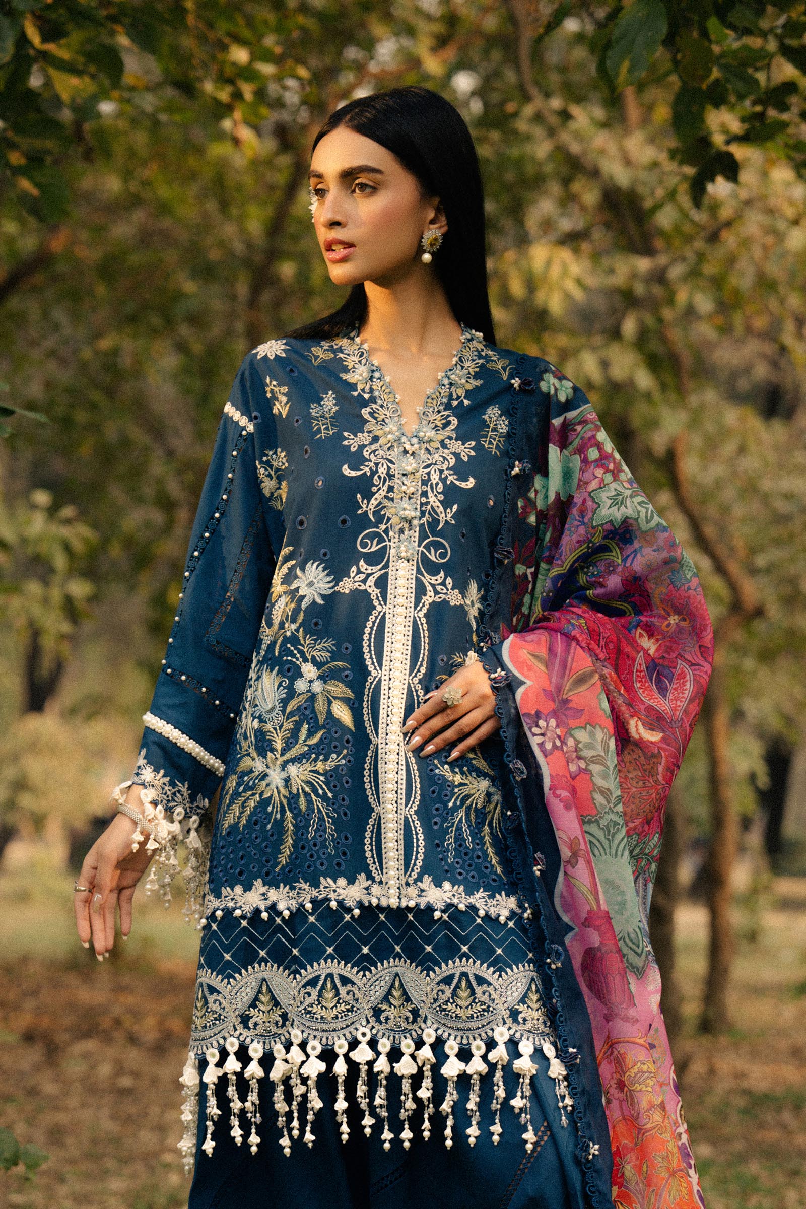 Sana Safinaz | Luxury Lawn 25 | L251-009B-3DI - Official Sana Safinaz stockist in UK - Sakeena London