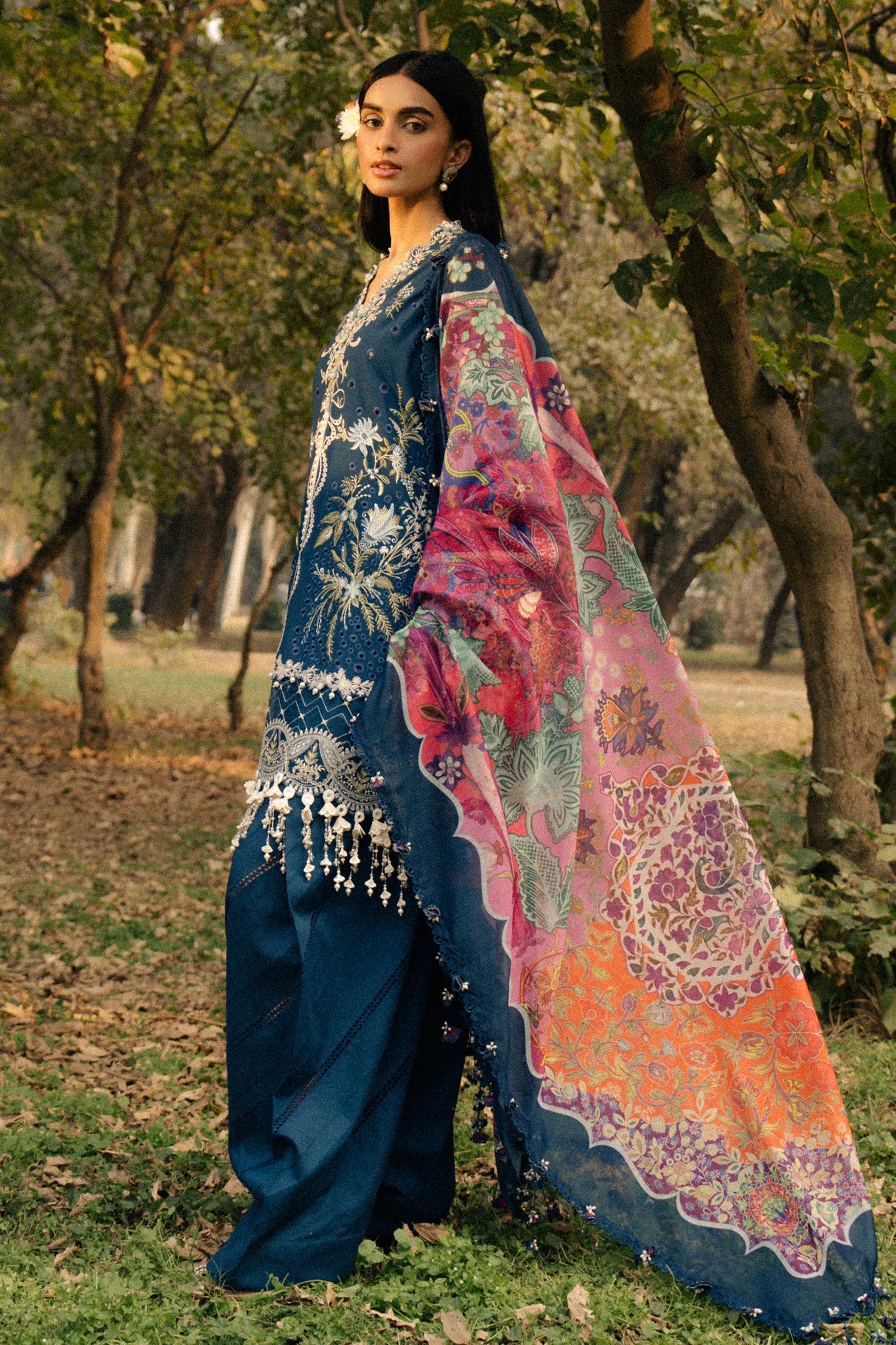 Sana Safinaz | Luxury Lawn 25 | L251-009B-3DI - Official Sana Safinaz stockist in UK - Sakeena London