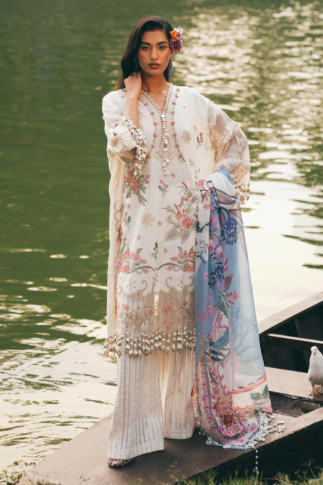 Sana Safinaz | Luxury Lawn 25 | 251-010B-3DI - Official Sana Safinaz stockist in UK - Sakeena London