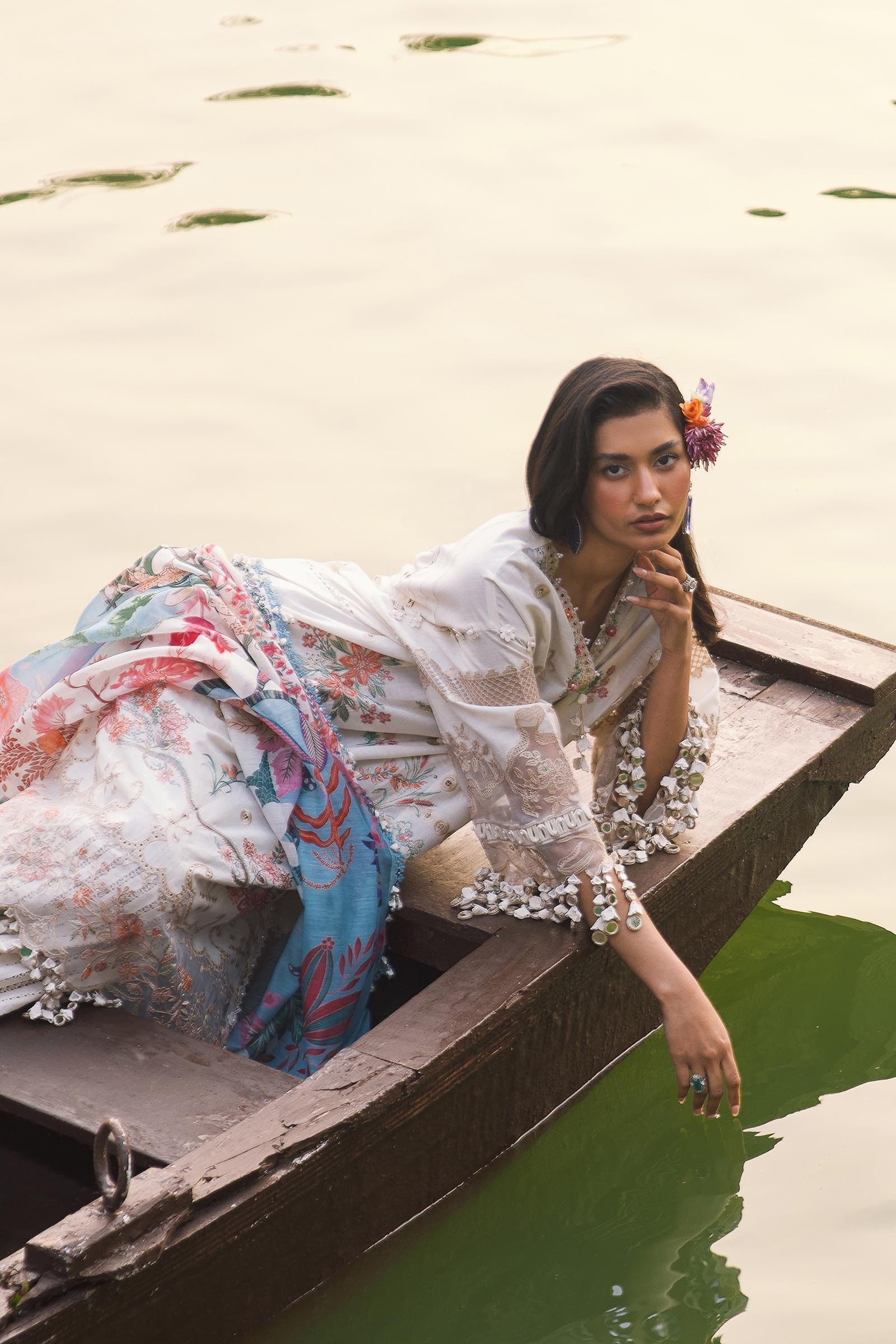 Sana Safinaz | Luxury Lawn 25 | 251-010B-3DI - Official Sana Safinaz stockist in UK - Sakeena London