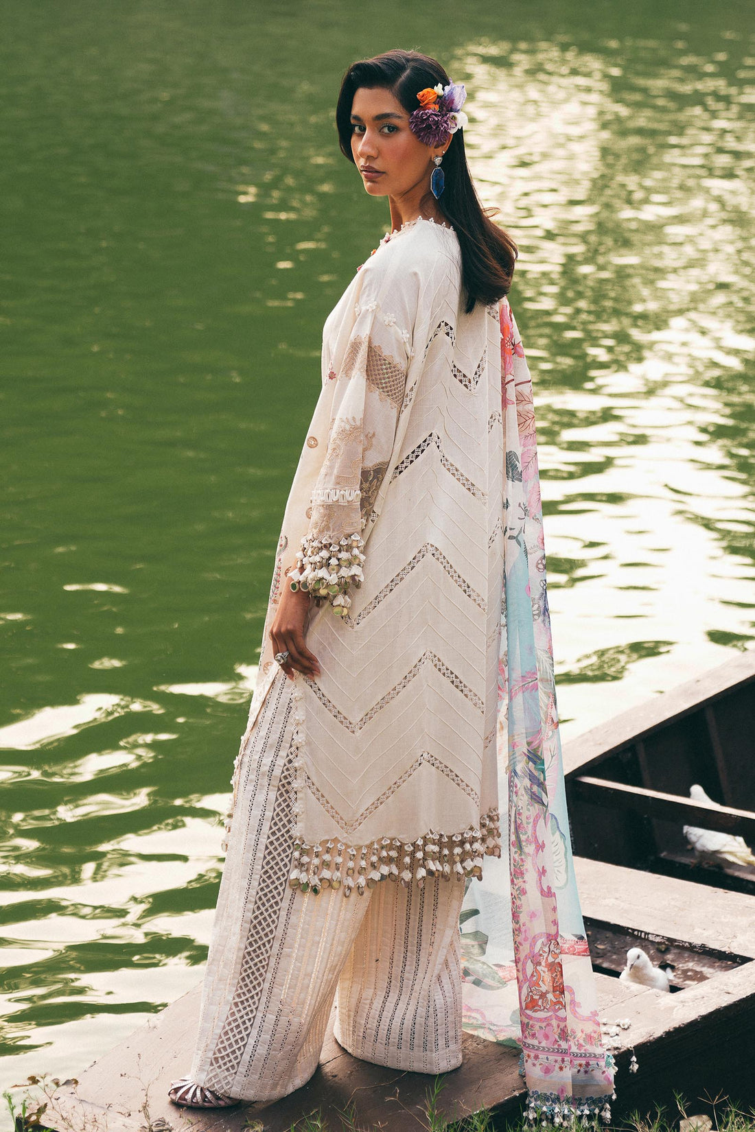 Sana Safinaz | Luxury Lawn 25 | 251-010B-3DI - Official Sana Safinaz stockist in UK - Sakeena London
