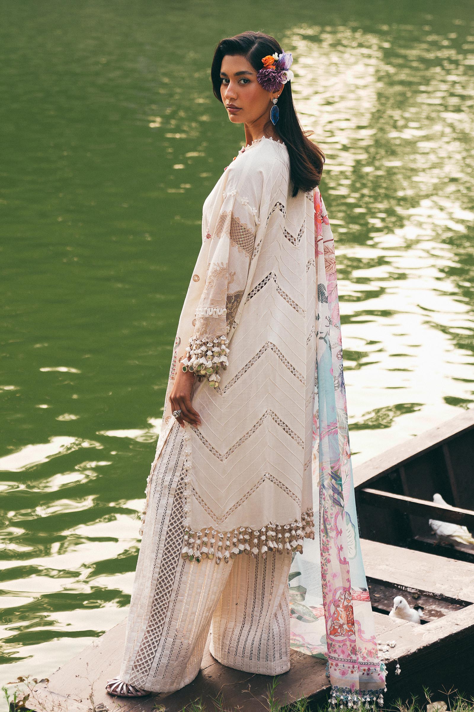 Sana Safinaz | Luxury Lawn 25 | 251-010B-3DI - Official Sana Safinaz stockist in UK - Sakeena London
