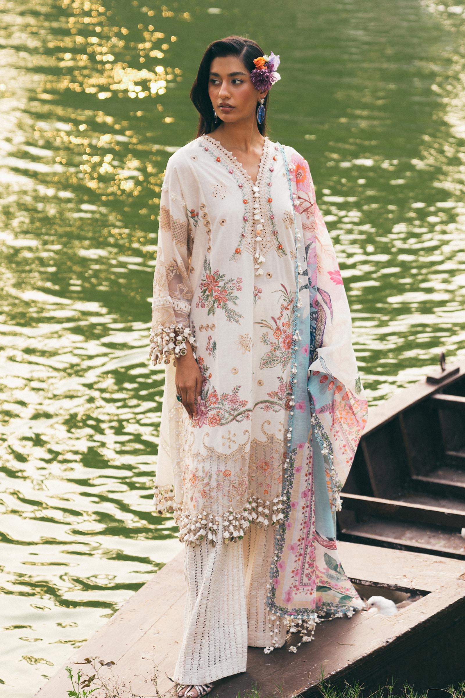 Sana Safinaz | Luxury Lawn 25 | 251-010B-3DI - Official Sana Safinaz stockist in UK - Sakeena London