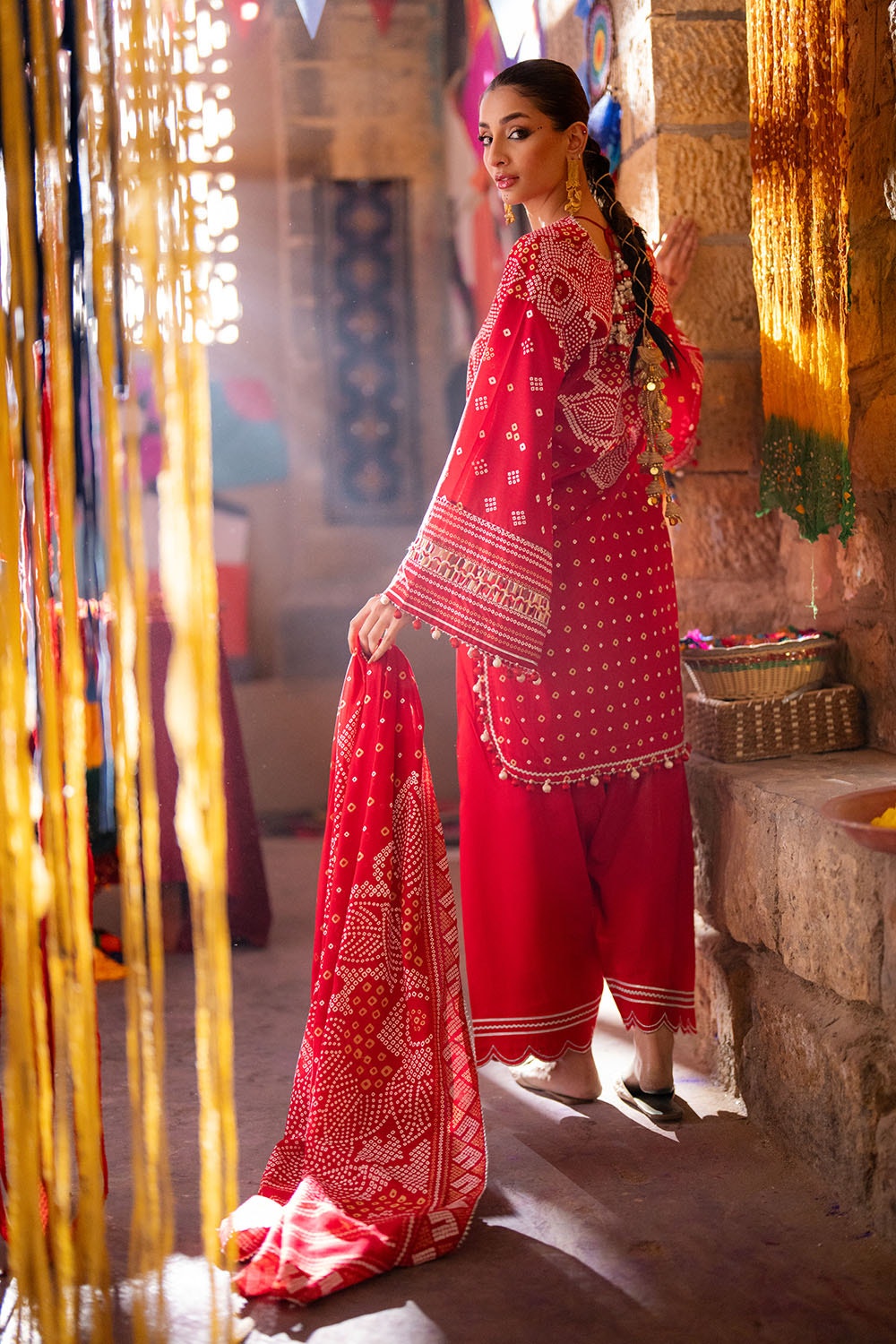Gul Ahmed | Chunri Lawn 25 | CL-52176 A - Official Gul Ahmed stockist in UK - Sakeena London