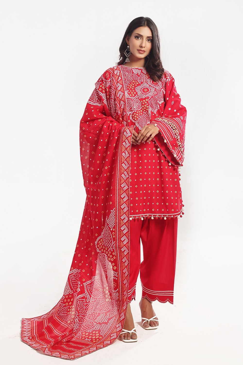 Gul Ahmed | Chunri Lawn 25 | CL-52176 A - Official Gul Ahmed stockist in UK - Sakeena London