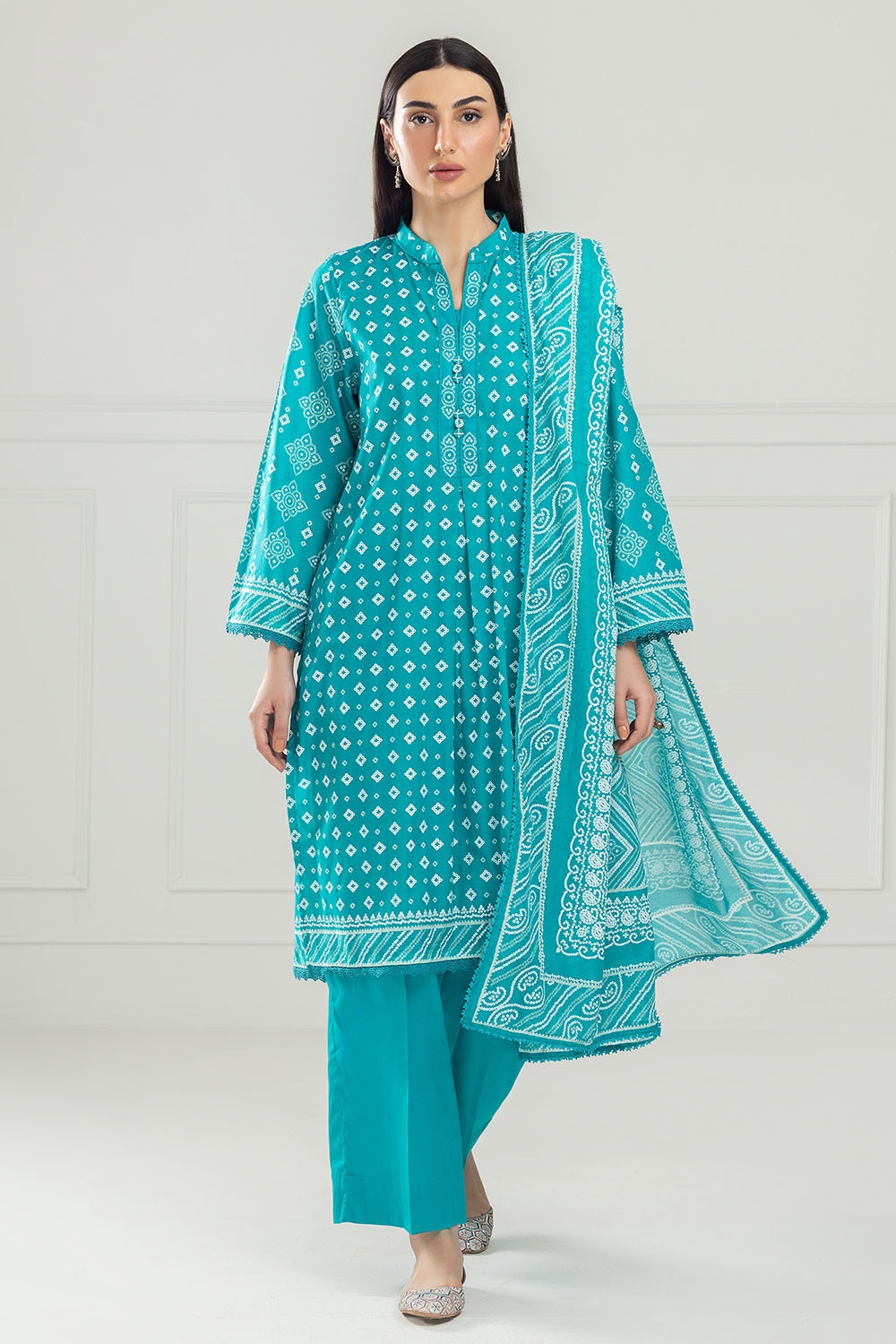 Gul Ahmed | Chunri Lawn 25 | CL-52178 B - Official Gul Ahmed stockist in UK - Sakeena London
