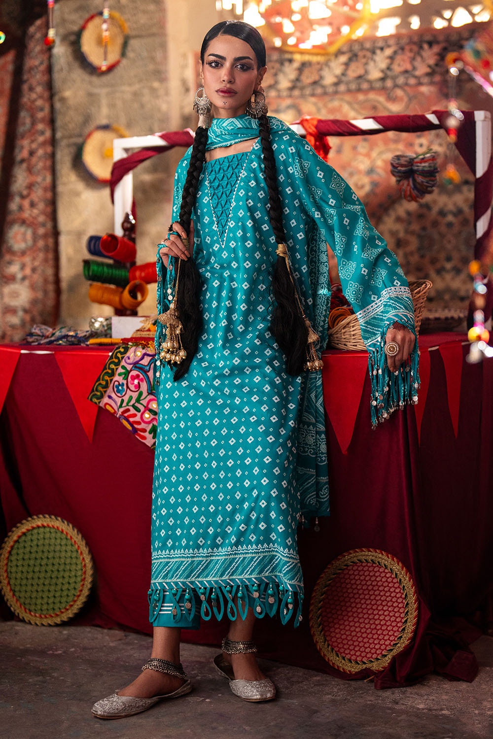 Gul Ahmed | Chunri Lawn 25 | CL-52178 B - Official Gul Ahmed stockist in UK - Sakeena London
