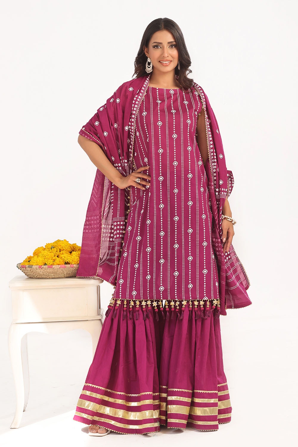 Gul Ahmed | Chunri Lawn 25 | CL-52185 A - Official Gul Ahmed stockist in UK - Sakeena London