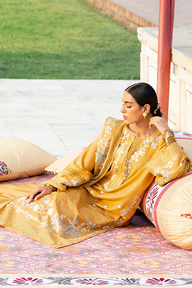 Cross Stitch | Eid Lawn Edit 25 | MUSTARD MIRAGE - Official Cross Stitch stockist in UK - Sakeena London