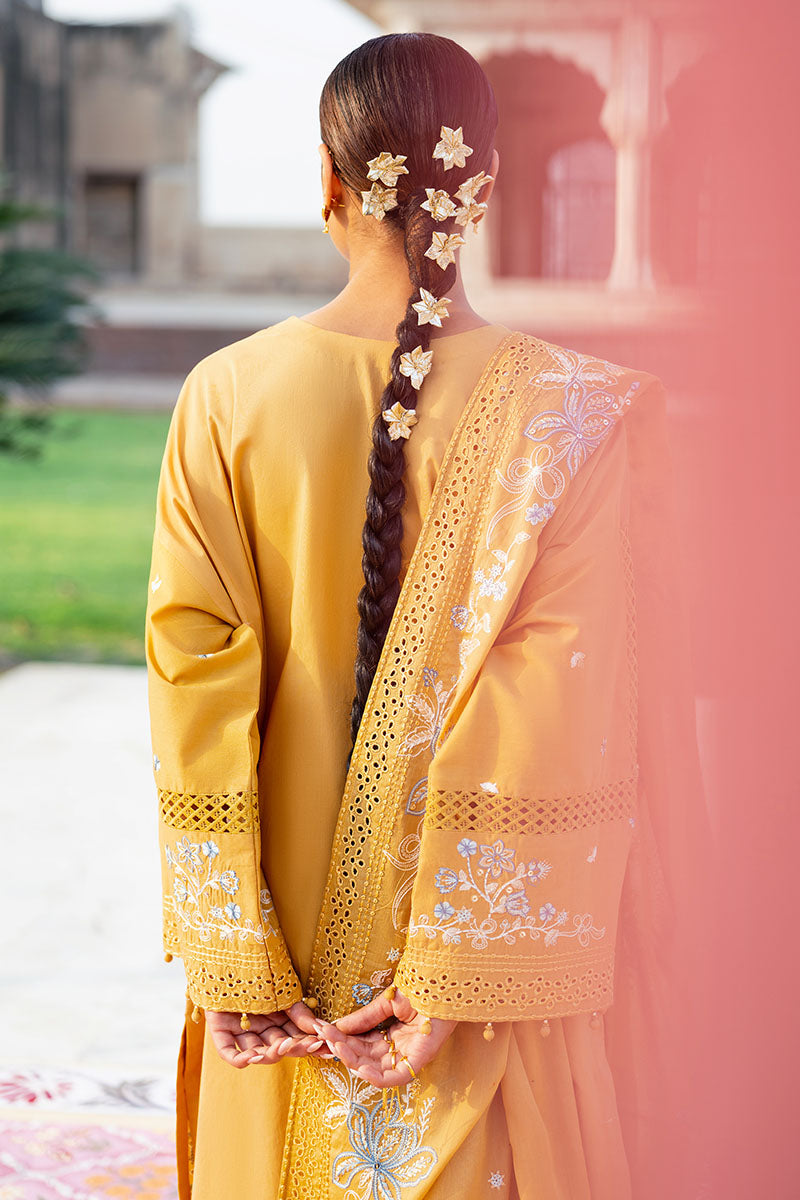 Cross Stitch | Eid Lawn Edit 25 | MUSTARD MIRAGE - Official Cross Stitch stockist in UK - Sakeena London