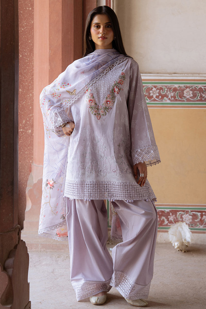 Cross Stitch | Eid Lawn Edit 25 | VIOLET POSY - Official Cross Stitch stockist in UK - Sakeena London