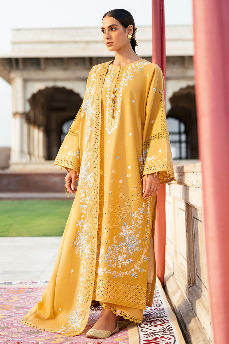 Cross Stitch | Eid Lawn Edit 25 | MUSTARD MIRAGE - Official Cross Stitch stockist in UK - Sakeena London