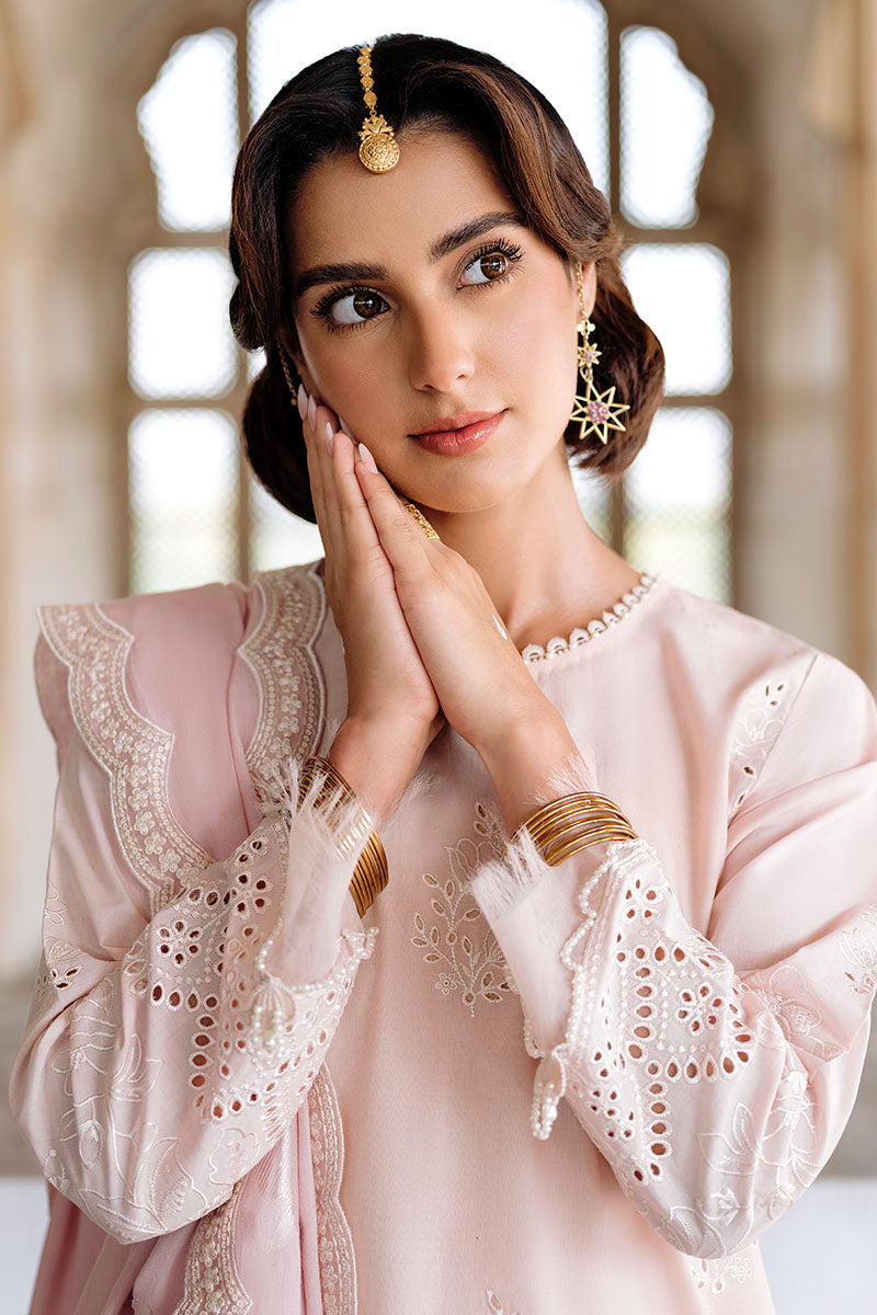 Cross Stitch | Eid Lawn Edit 25 | PEACH BLUSH - Official Cross Stitch stockist in UK - Sakeena London