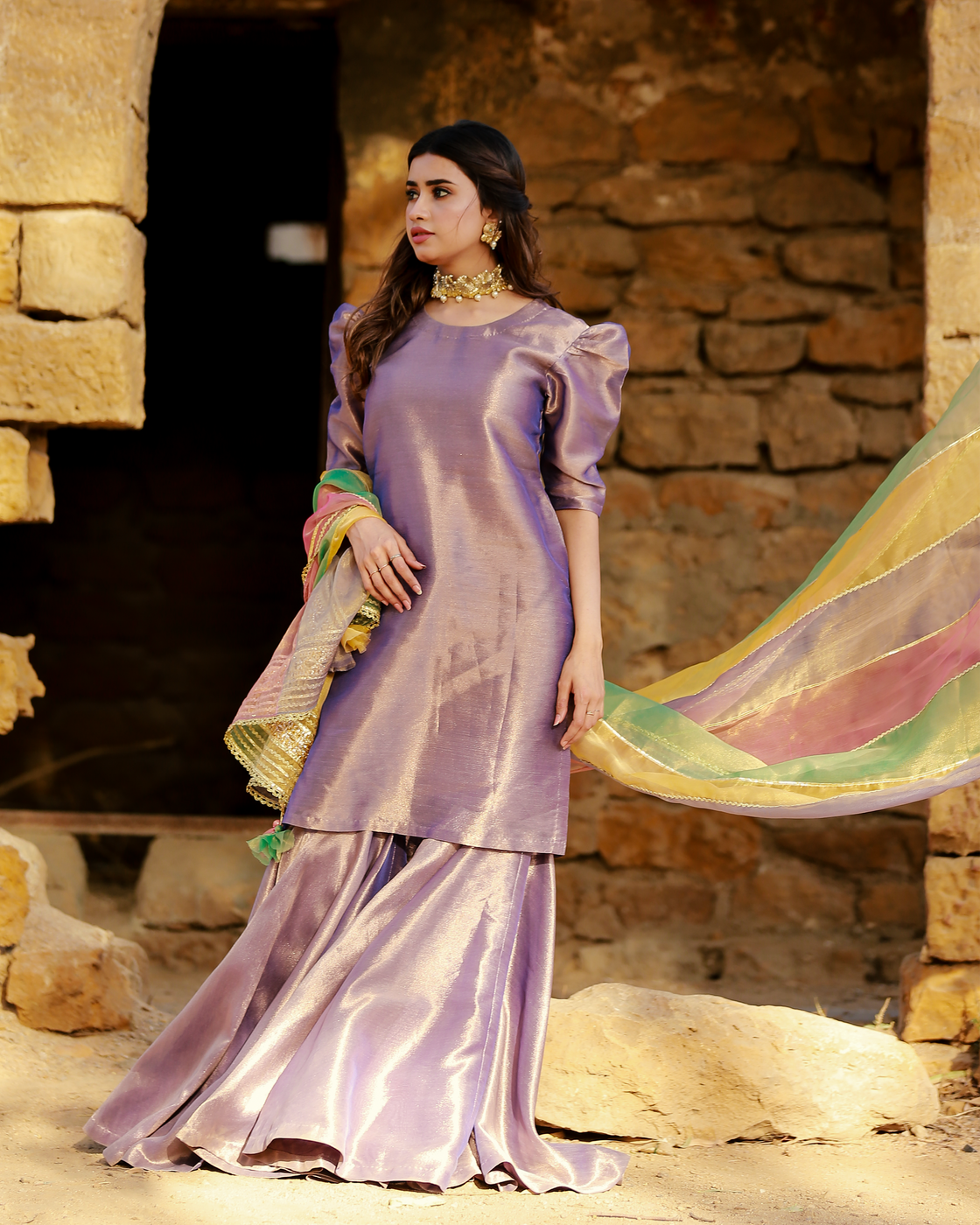 Zar | Gharara Formals | Purple - Official Zar stockist in UK - Sakeena London