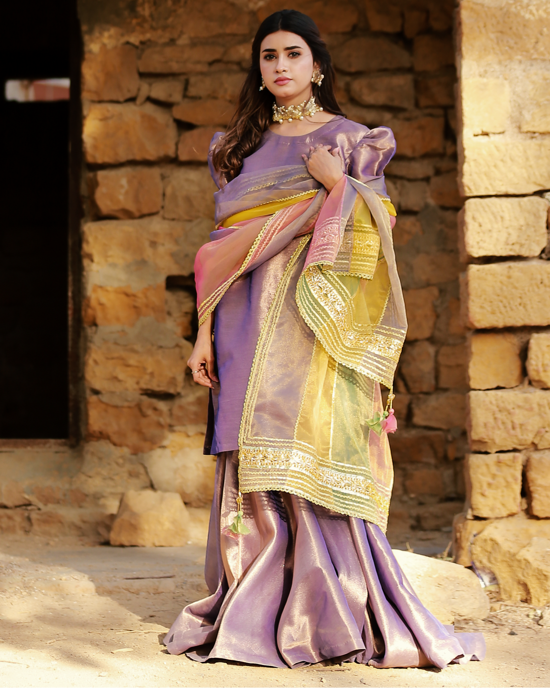 Zar | Gharara Formals | Purple - Official Zar stockist in UK - Sakeena London