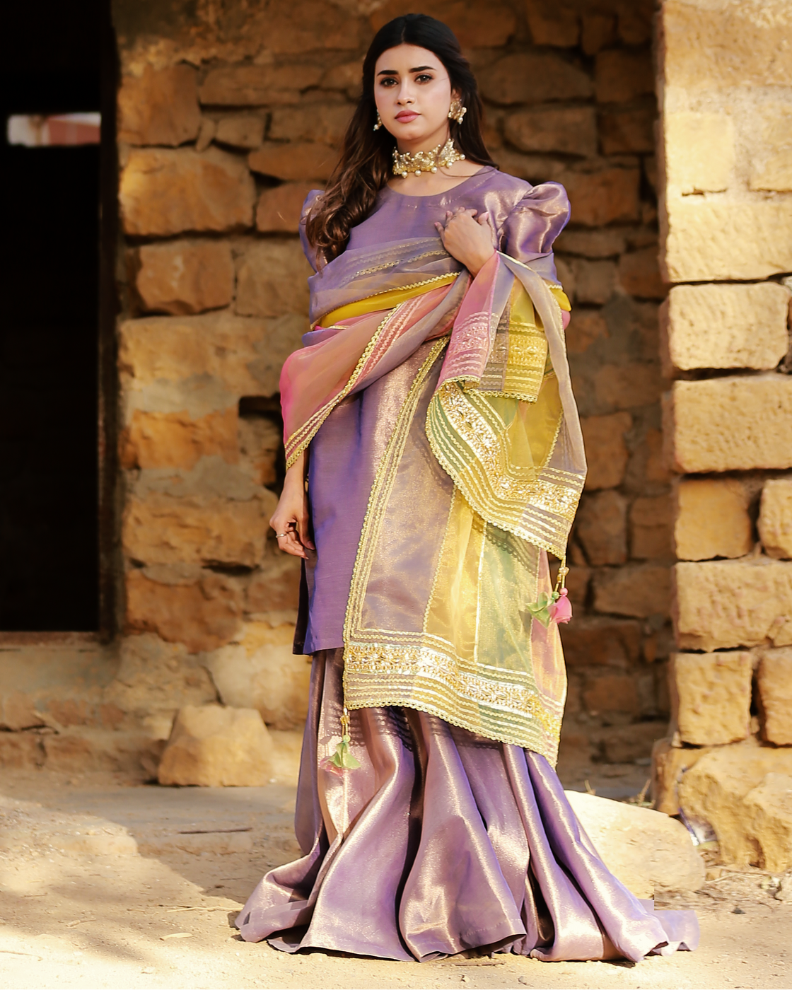 Zar | Gharara Formals | Purple - Official Zar stockist in UK - Sakeena London