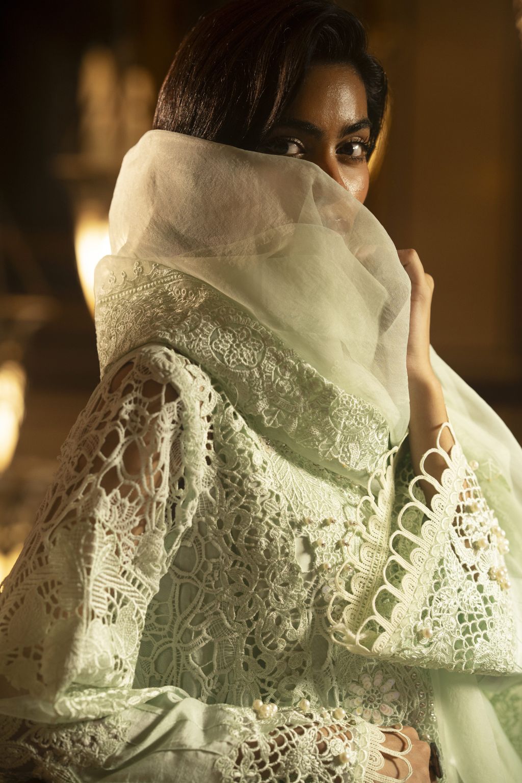 AJR Couture | Cutwork Edit 24 | LIME - Official AJR Couture stockist in UK - Sakeena London