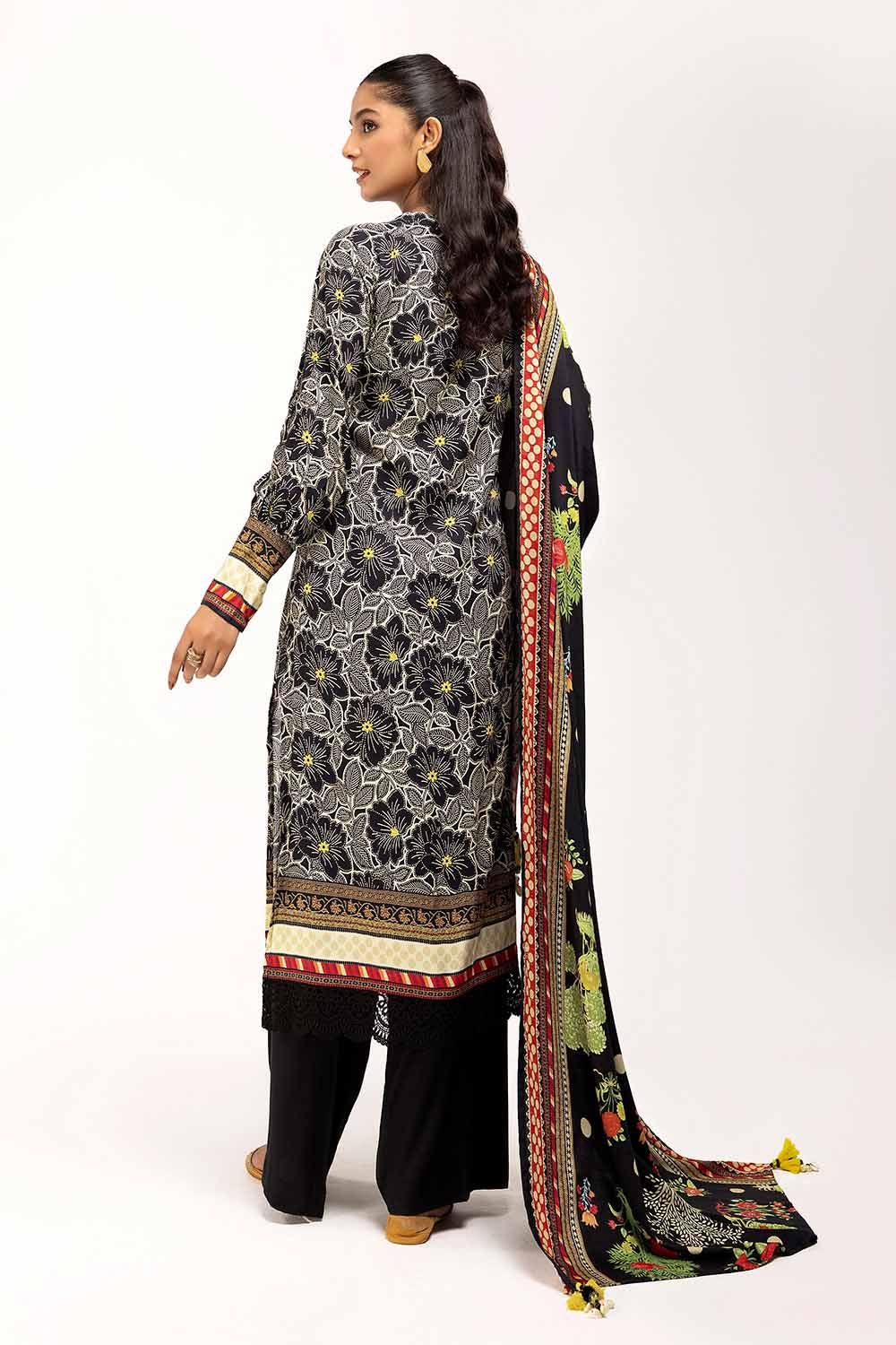 Gul Ahmed | Winter Collection 24 | Linen Suit LT-42001 - Official Gul Ahmed stockist in UK - Sakeena London