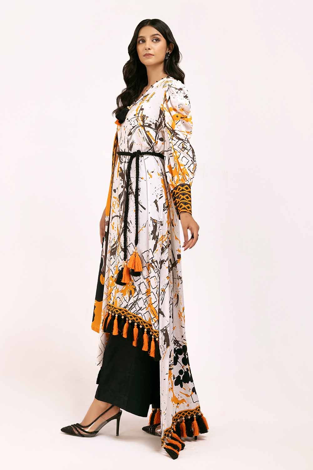 Gul Ahmed | Winter Collection 24 | Linen Suit LT-42006 - Official Gul Ahmed stockist in UK - Sakeena London
