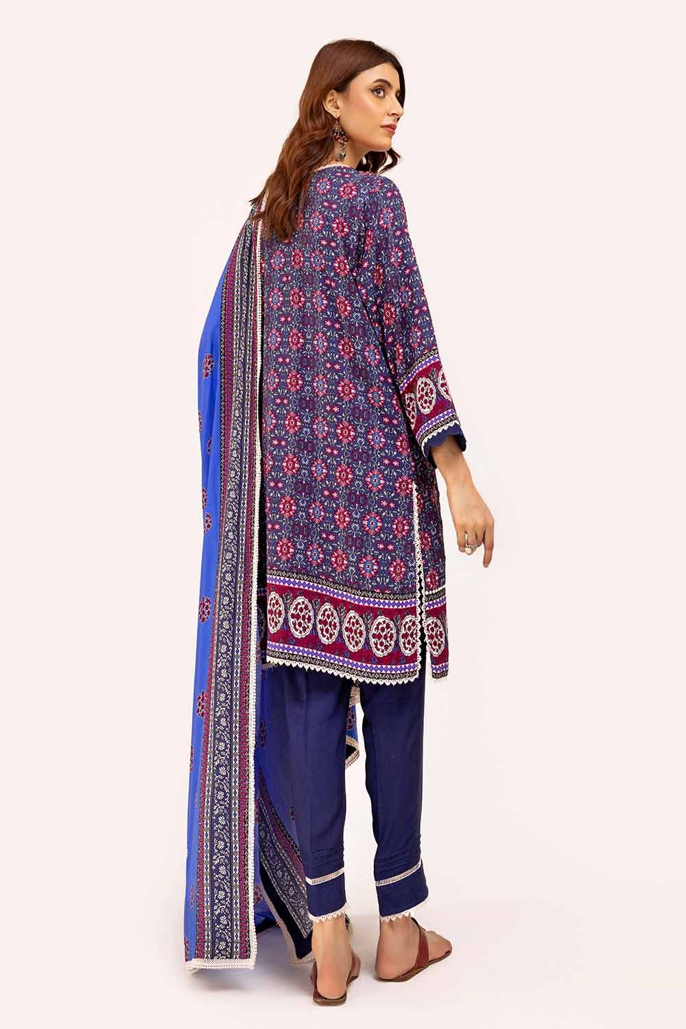 Gul Ahmed | Winter Collection 24 | Linen Suit LT-42008 - Official Gul Ahmed stockist in UK - Sakeena London