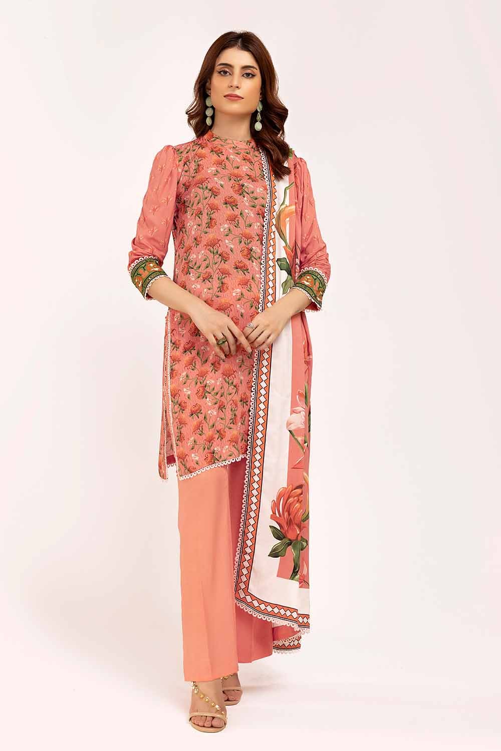 Gul Ahmed | Winter Collection 24 | Linen Suit LT-42009 - Official Gul Ahmed stockist in UK - Sakeena London