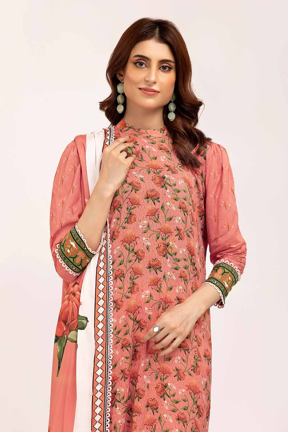 Gul Ahmed | Winter Collection 24 | Linen Suit LT-42009 - Official Gul Ahmed stockist in UK - Sakeena London