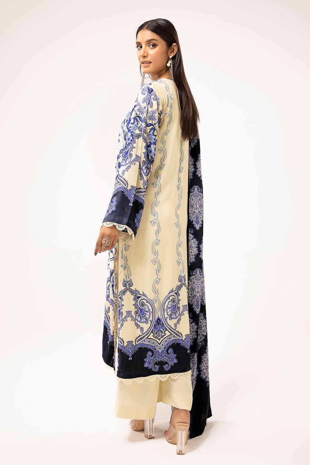 Gul Ahmed | Winter Collection 24 | Linen Suit LT-42010 - Official Gul Ahmed stockist in UK - Sakeena London