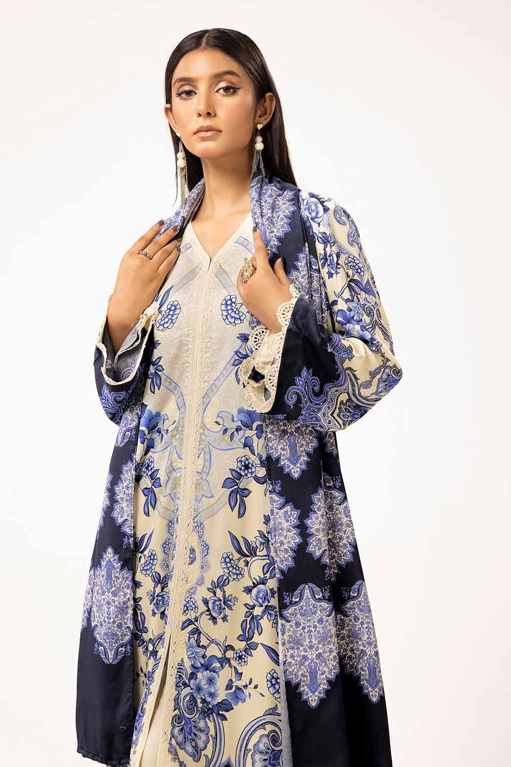 Gul Ahmed | Winter Collection 24 | Linen Suit LT-42010 - Official Gul Ahmed stockist in UK - Sakeena London