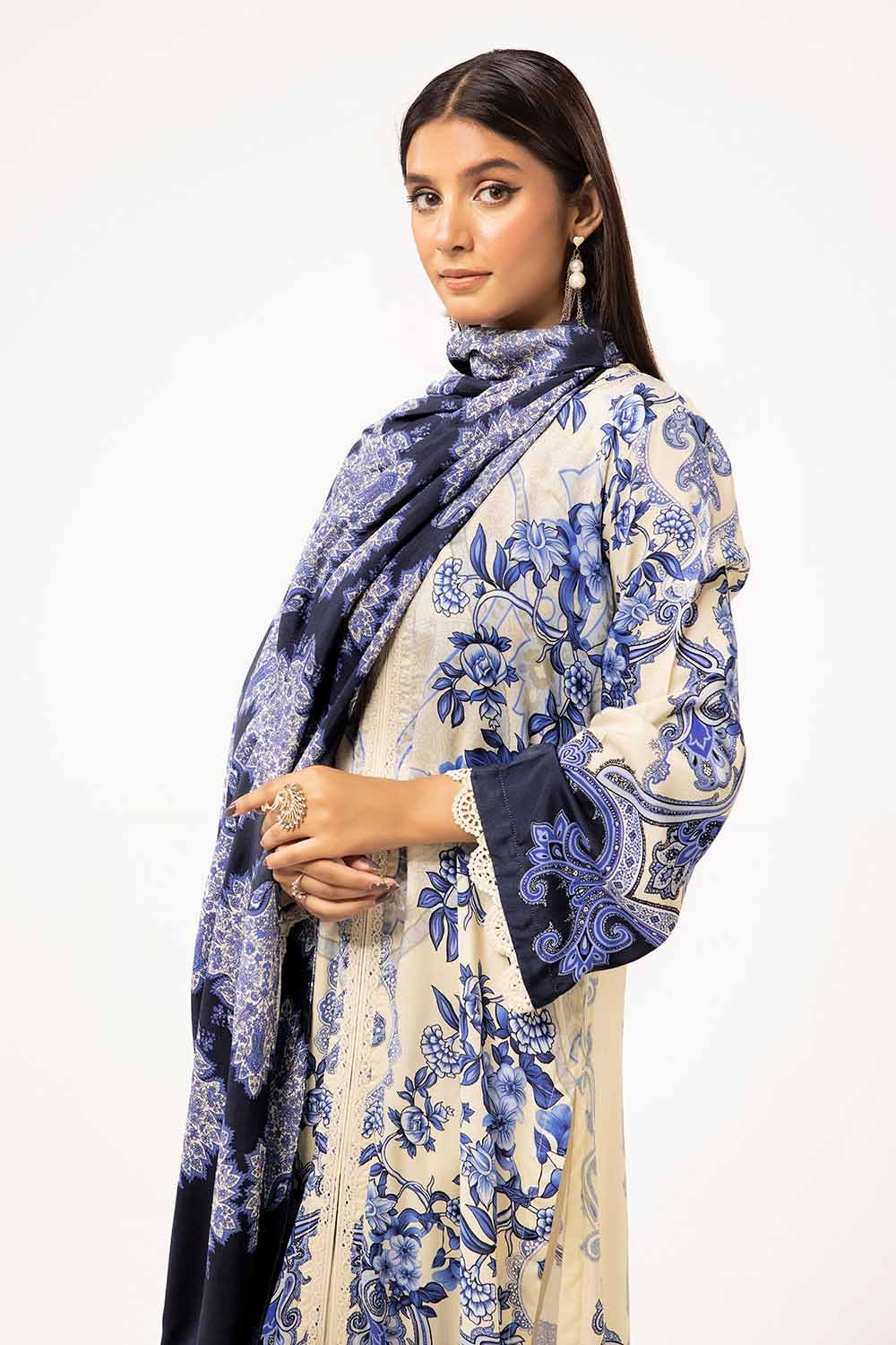 Gul Ahmed | Winter Collection 24 | Linen Suit LT-42010 - Official Gul Ahmed stockist in UK - Sakeena London