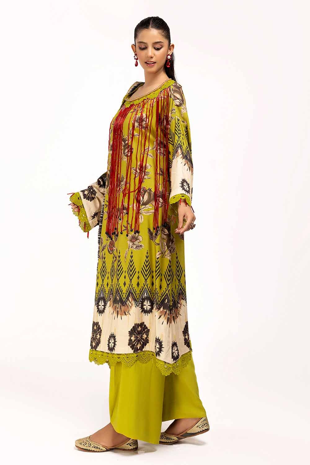 Gul Ahmed | Winter Collection 24 | Linen Suit LT-42012 - Official Gul Ahmed stockist in UK - Sakeena London