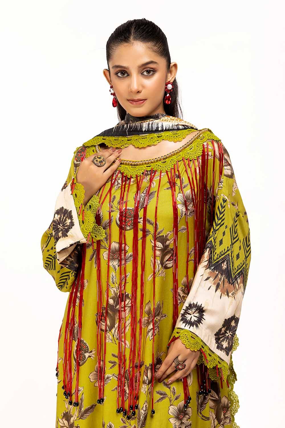 Gul Ahmed | Winter Collection 24 | Linen Suit LT-42012 - Official Gul Ahmed stockist in UK - Sakeena London