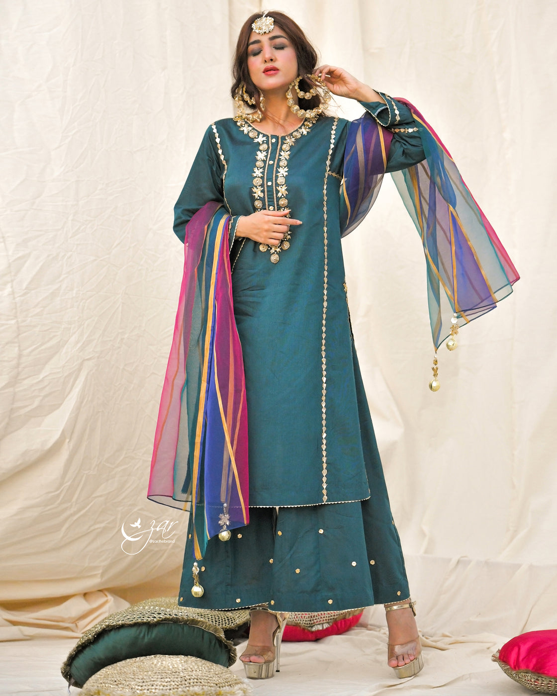 Zar | Formals Wear | Teal - Official Zar stockist in UK - Sakeena London