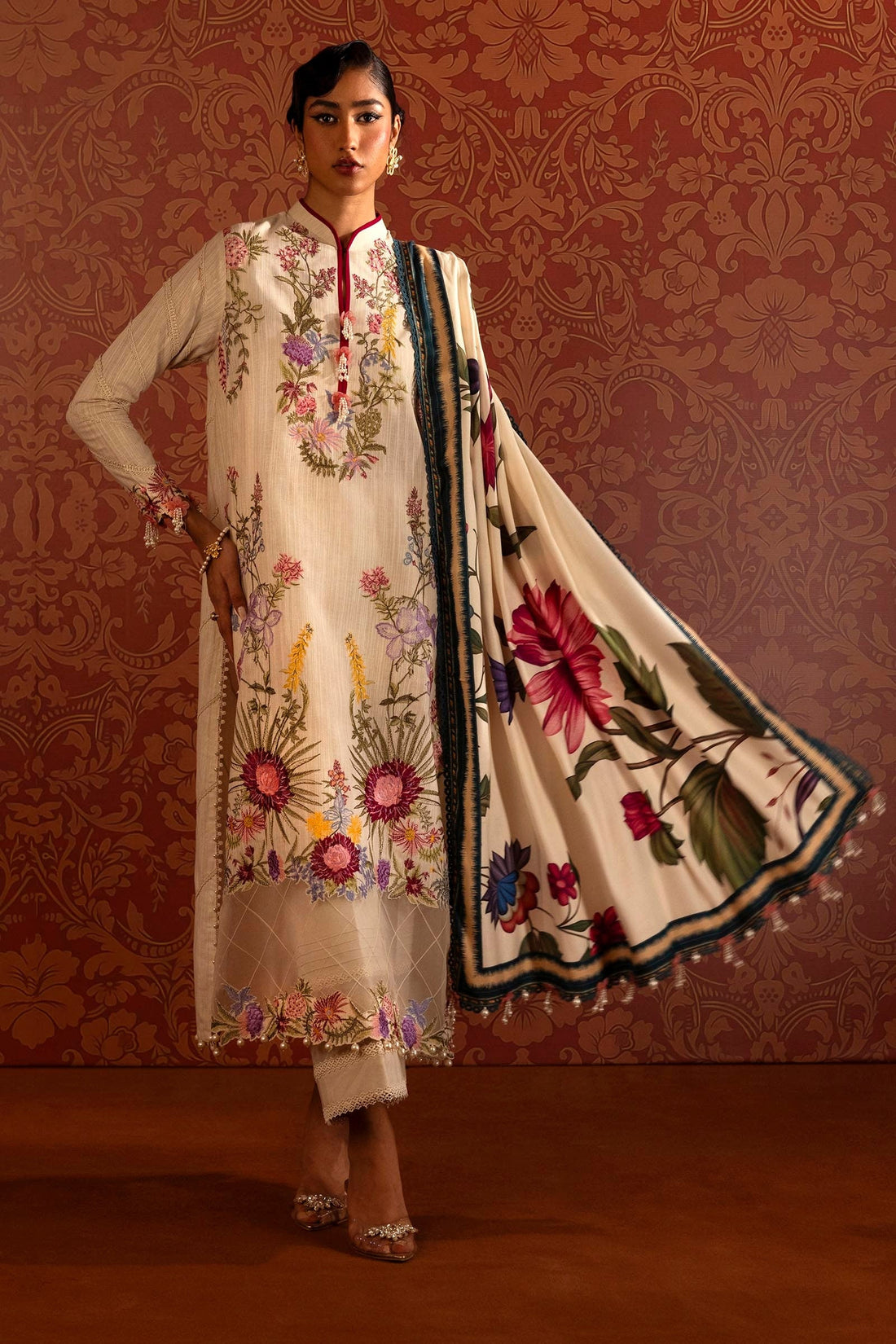 Sana Safinaz | Muzlin Winter 2024 | M243-002A-3CP - Official Sana Safinaz stockist in UK - Sakeena London