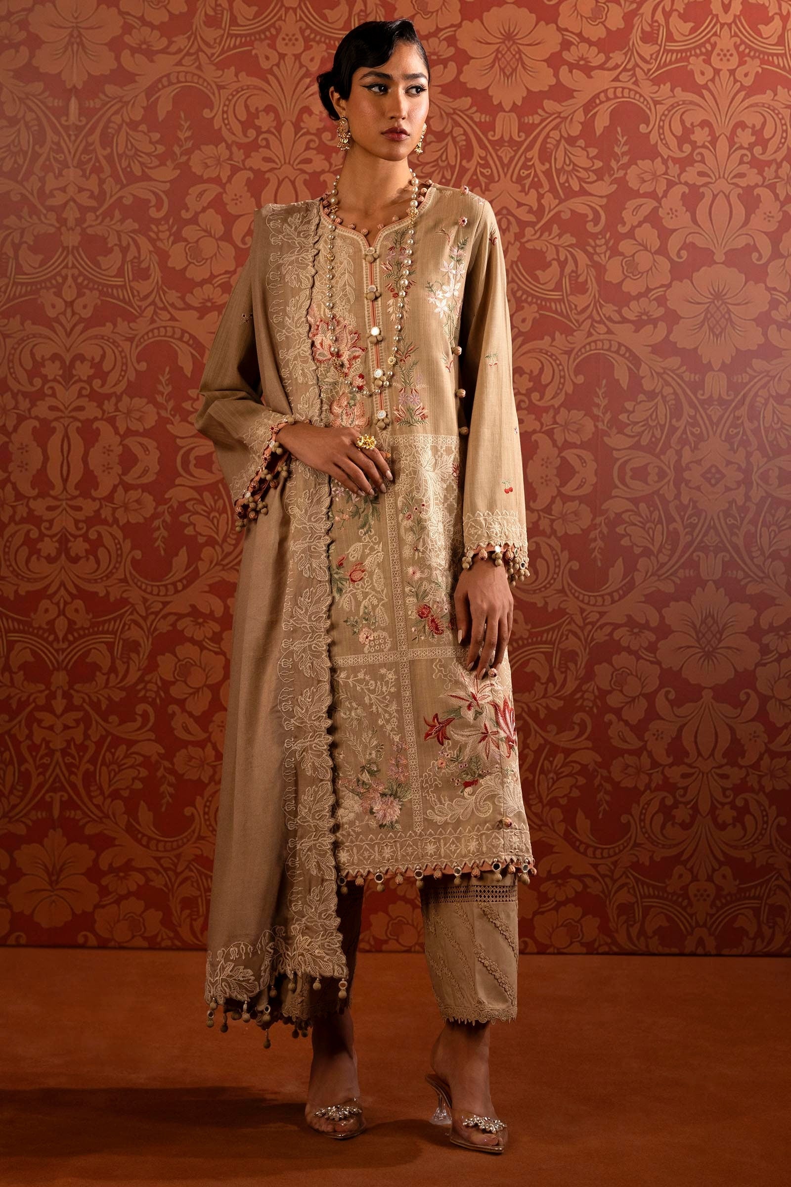 Sana Safinaz | Muzlin Winter 2024 | M243-003A-3CP - Official Sana Safinaz stockist in UK - Sakeena London