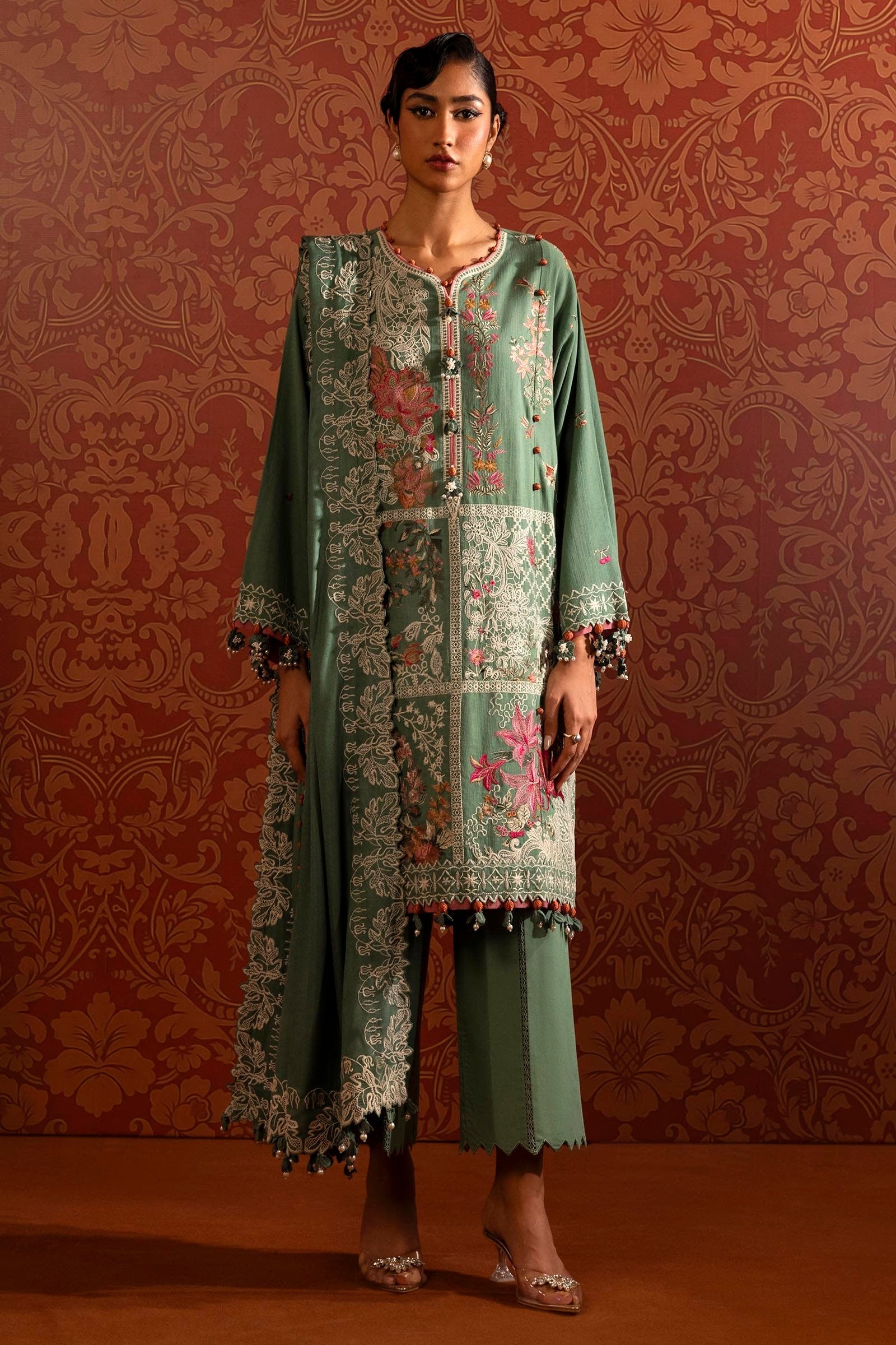 Sana Safinaz | Muzlin Winter 2024 | M243-003B-3CP - Official Sana Safinaz stockist in UK - Sakeena London