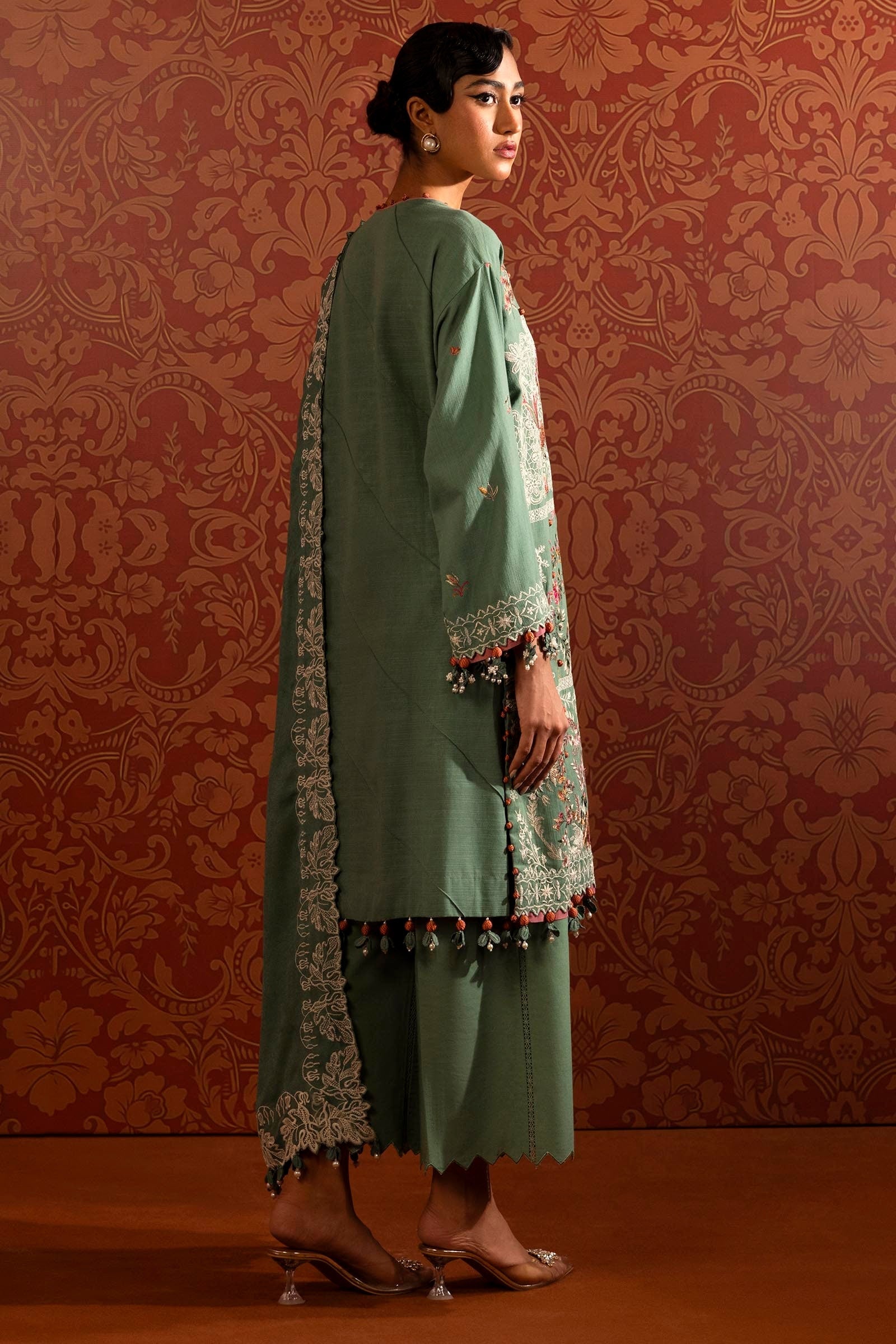 Sana Safinaz | Muzlin Winter 2024 | M243-003B-3CP - Official Sana Safinaz stockist in UK - Sakeena London